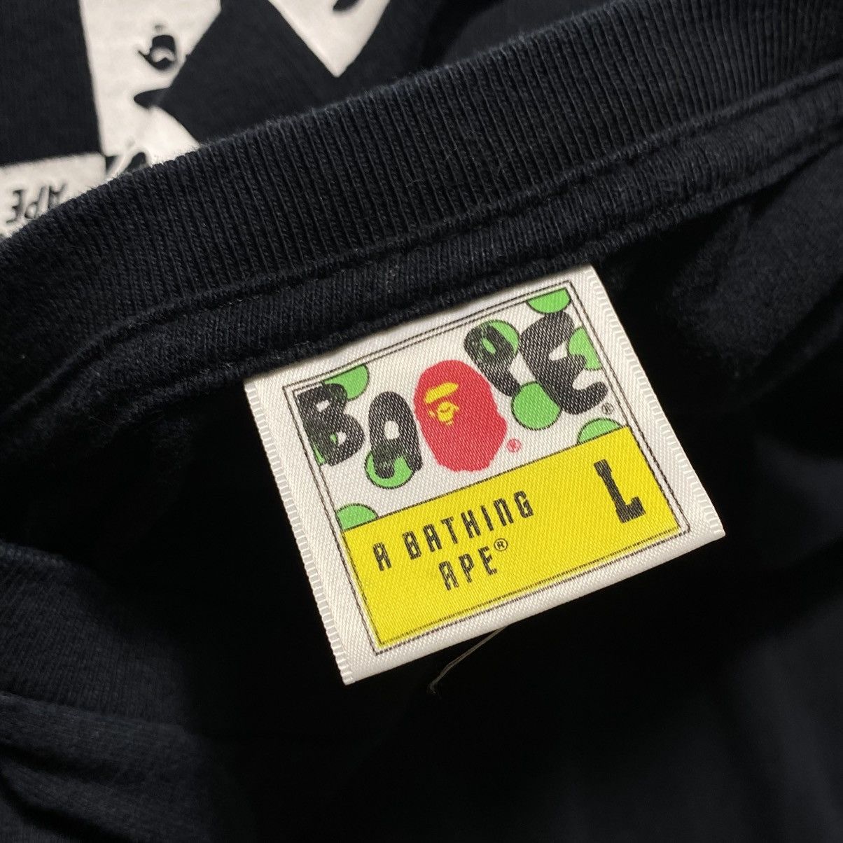 Bape Bape Checker Long Sleeves Tee A Bathing Ape World Gone Mad Size US L / EU 52-54 / 3 - 8 Thumbnail