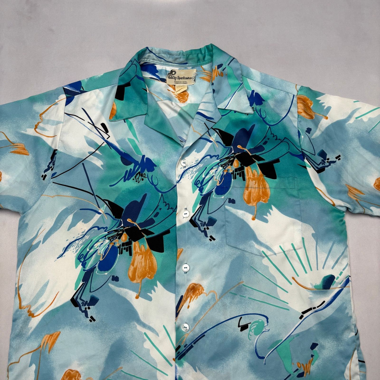 Vintage VTG 60s 70s Holiday Sportswear Waikikian Aloha Shirt Large Size US L / EU 52-54 / 3 - 2 Thumbnail