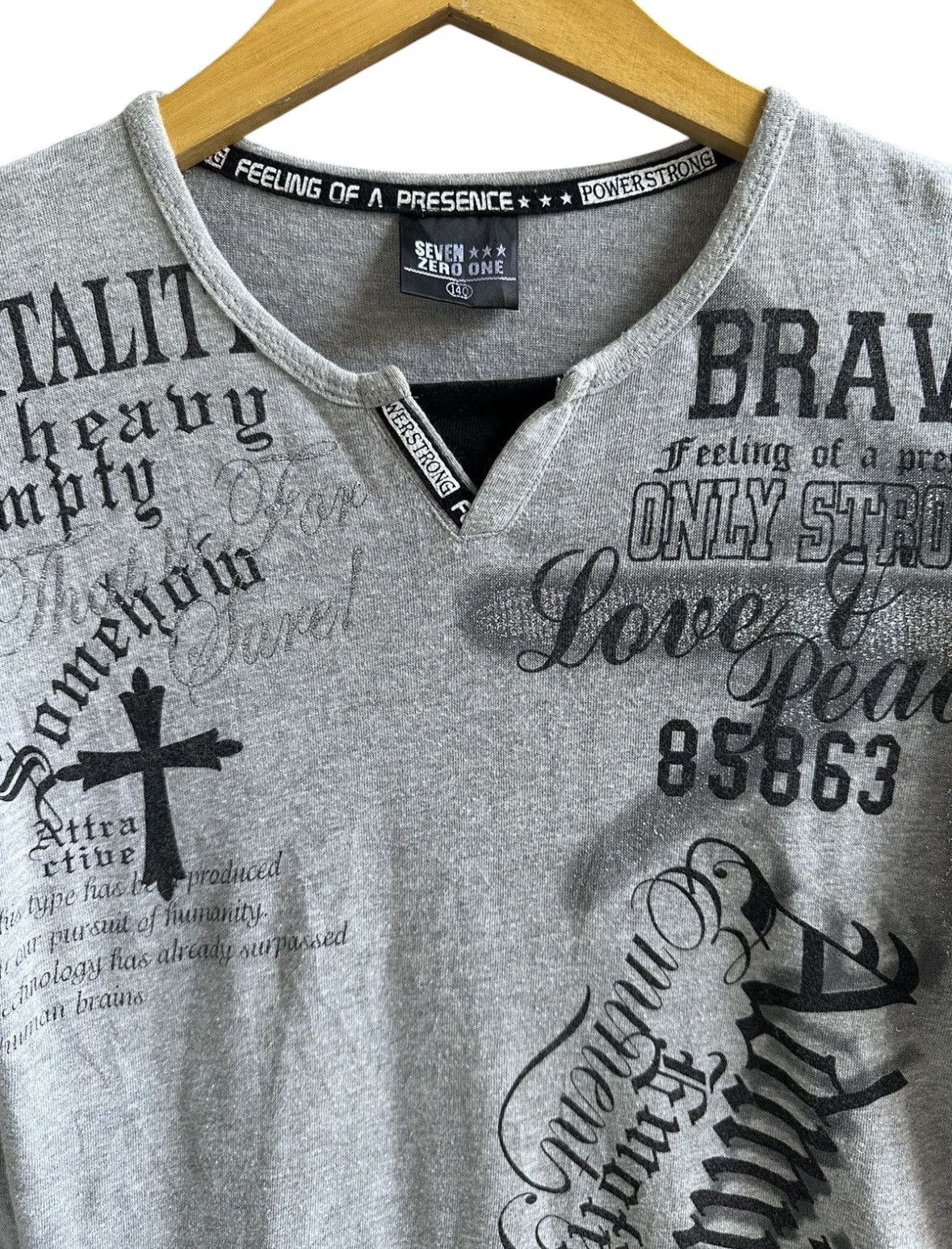 Beauty Beast SICK CROSS JAPANESE S01 CRAZY POEM LS DOUBLE LAYER Size S / US 4 / IT 40 - 2 Thumbnail