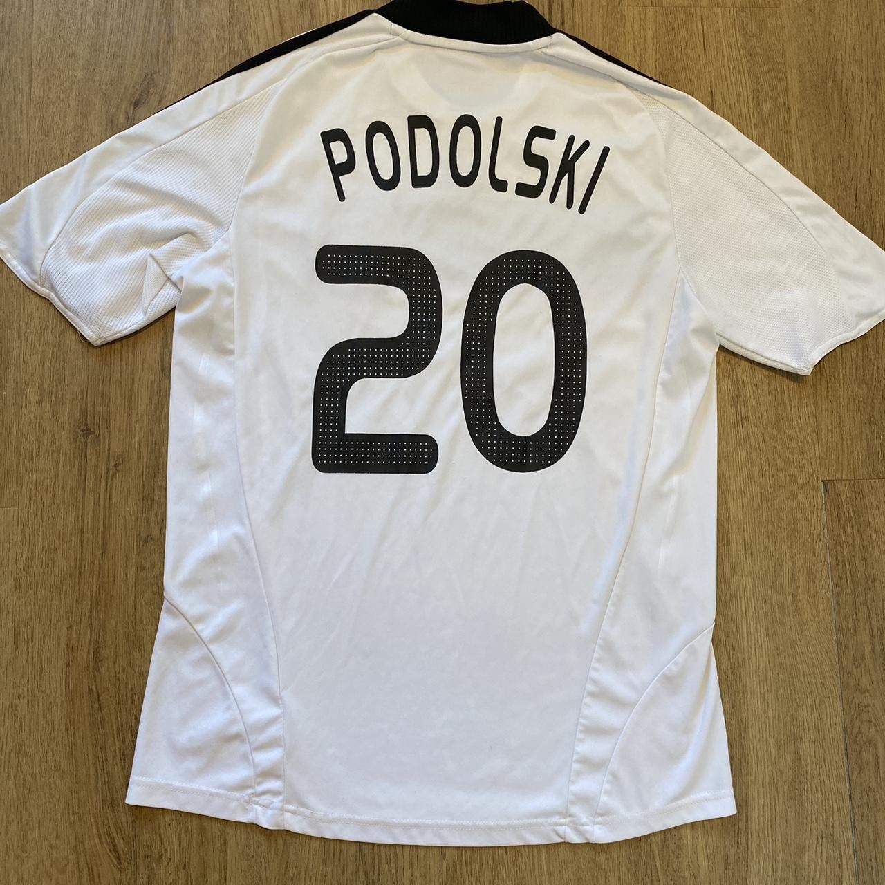 Adidas 2008-09 *20 Podolski Adidas Germany Football Shirt Euro Size US M / EU 48-50 / 2 - 1 Thumbnail