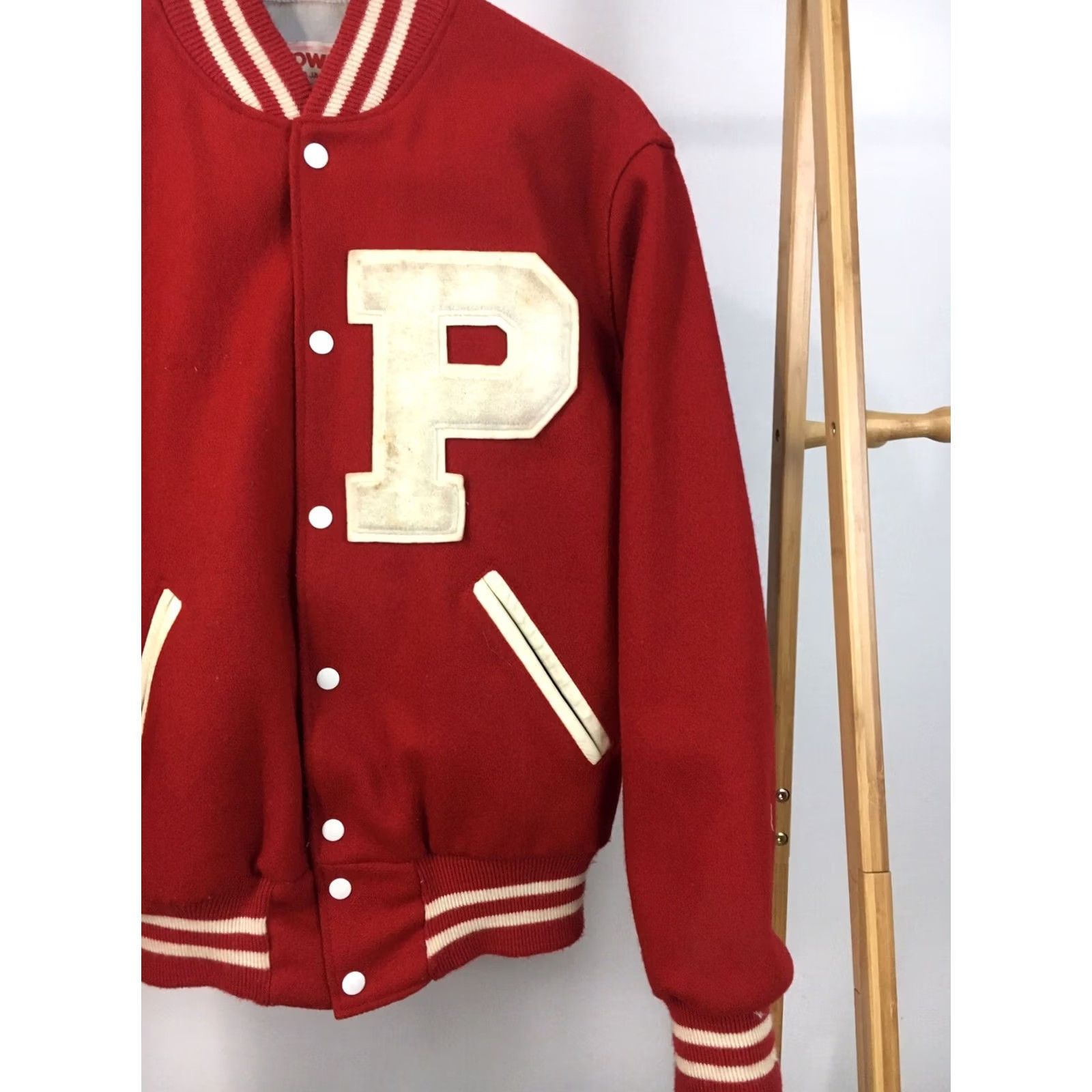 Holloway VINTAGE Holloway Walter Hines Page High School Varsity Jacket M Red White Mens Size US M / EU 48-50 / 2 - 7 Thumbnail