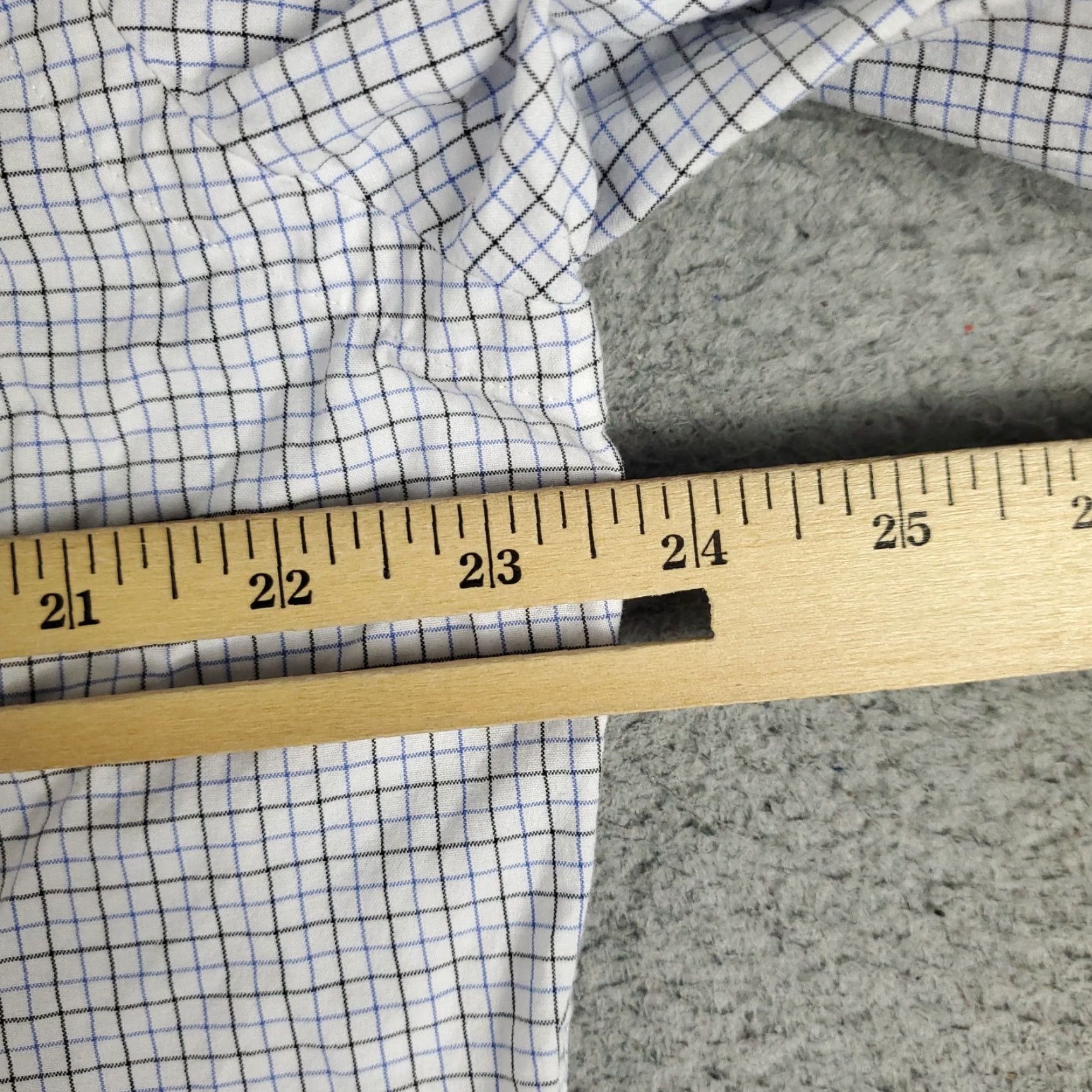 Ralph Lauren Ralph Lauren Dress Shirt Mens 16 Blue White Check Long Sleeve Button Up Classic Modern Size 42R - 6 Thumbnail
