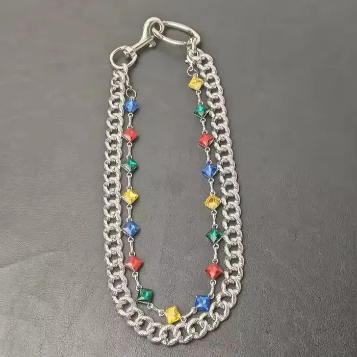 Jewelry Retro Cuban Crystal Pant Waist Chain Size ONE SIZE - 5 Thumbnail