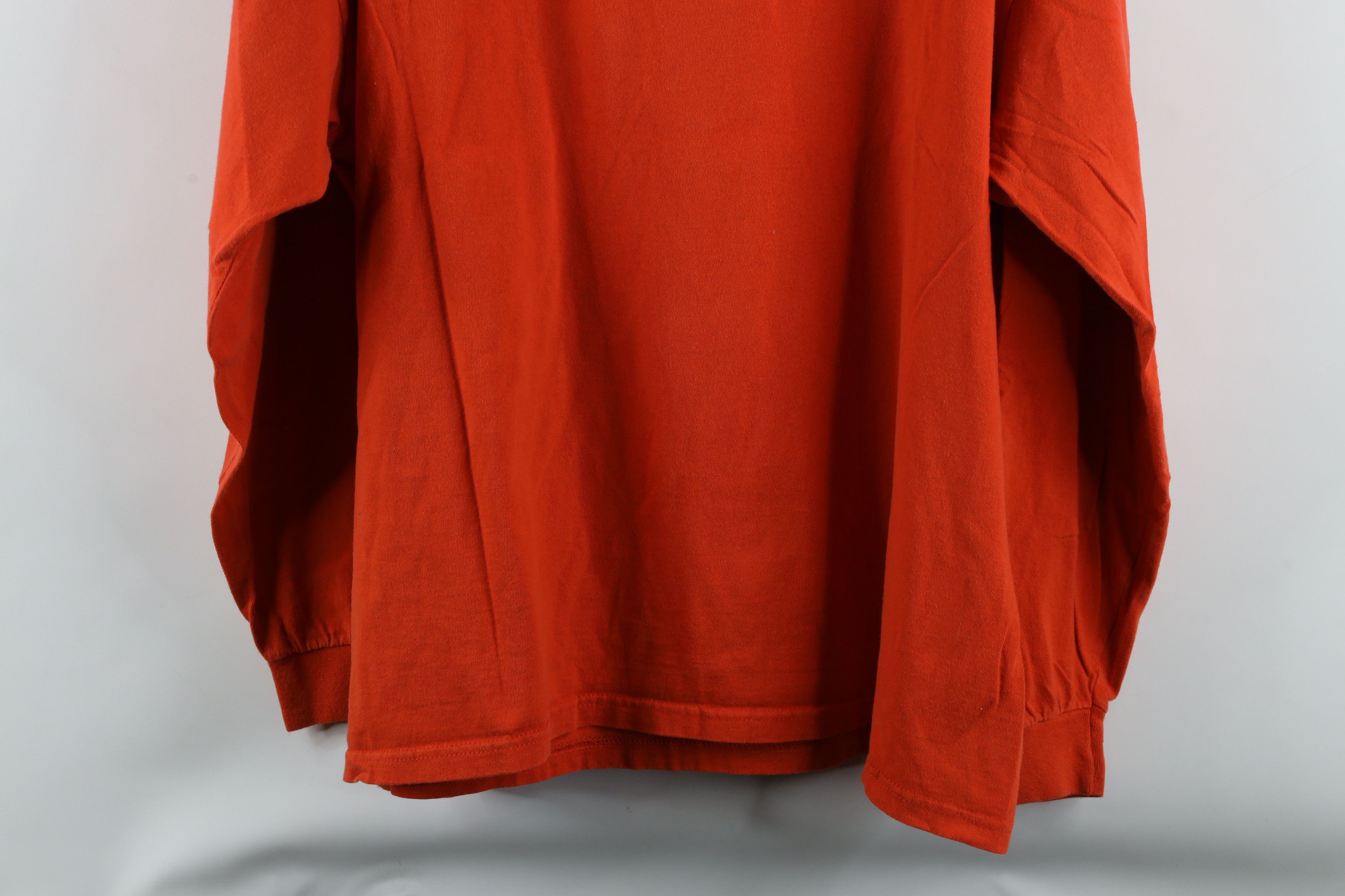 Nike × Vintage Vintage Nike Scott Mini Swoosh Long Sleeve T-Shirt Orange Size US XXL / EU 58 / 5 - 12 Thumbnail
