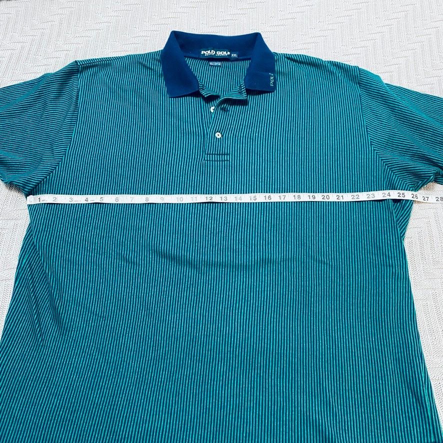 Polo Ralph Lauren Polo Ralph Lauren green stripe polo Size US XXL / EU 58 / 5 - 5 Thumbnail
