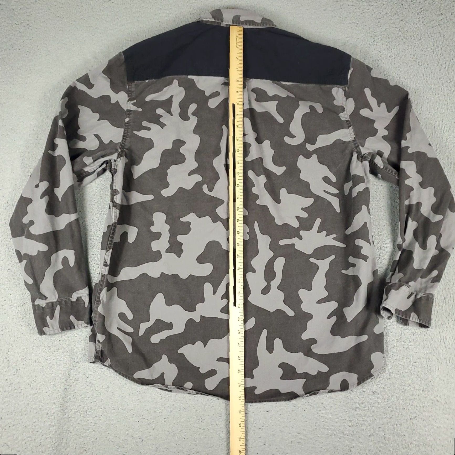 Vintage Free Assembly Shirt Mens XL Gray Camouflage Button-Up Long Sleeve Size US XL / EU 56 / 4 - 3 Thumbnail