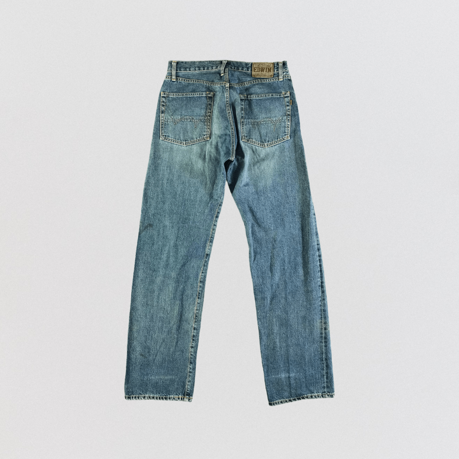 Edwin Vintage Blue Wash Edwin 505 Selvedge Jeans-JM3689 Size US 33 - 2 Thumbnail