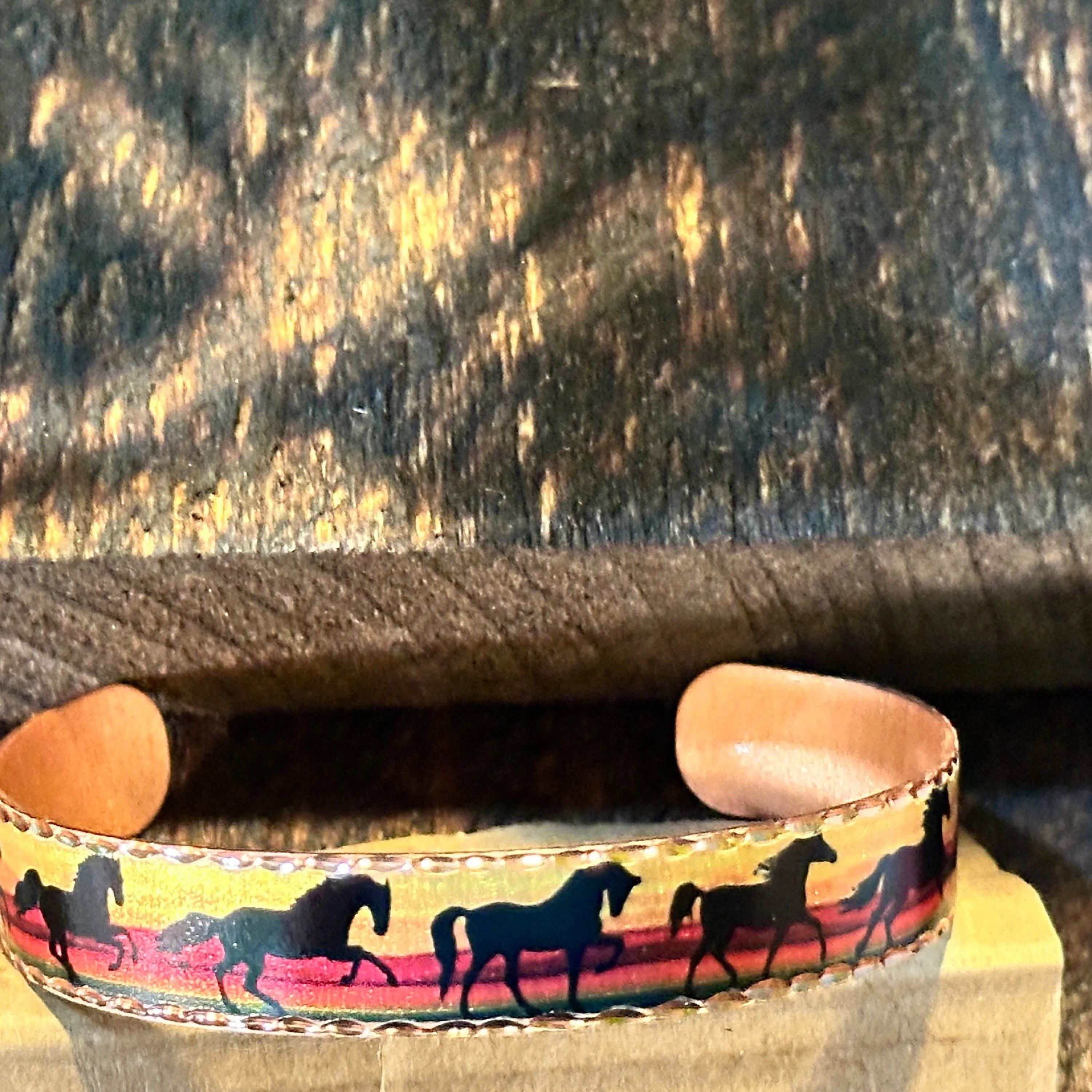 Other Handmade Boho WesternCopper Estuarian Galloping Horse Design Size ONE SIZE - 5 Thumbnail