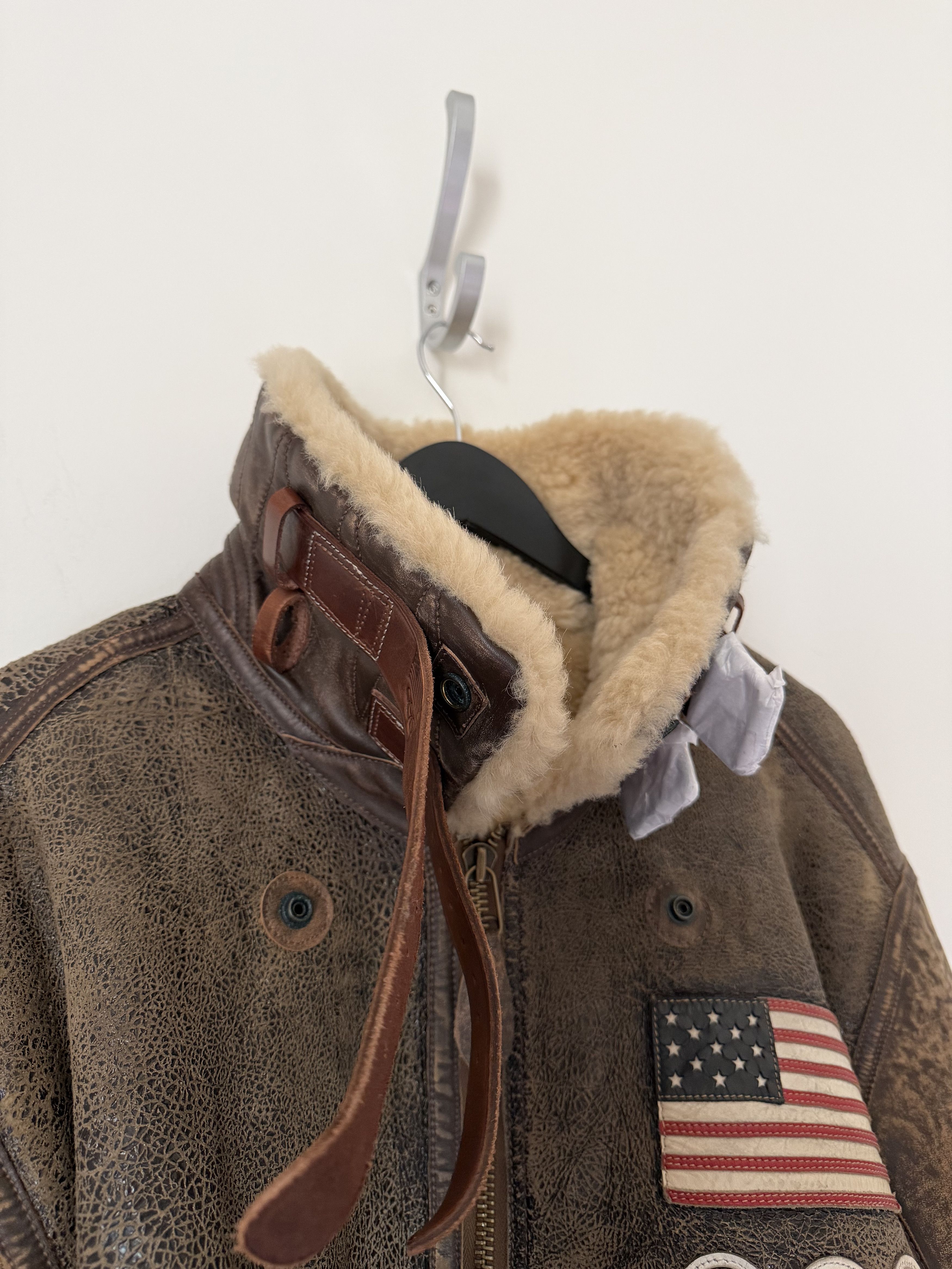 Polo Ralph Lauren Polo Ralph Lauren Team USA Shearling Leather Jacket Brown Size US XXL / EU 58 / 5 - 10 Thumbnail
