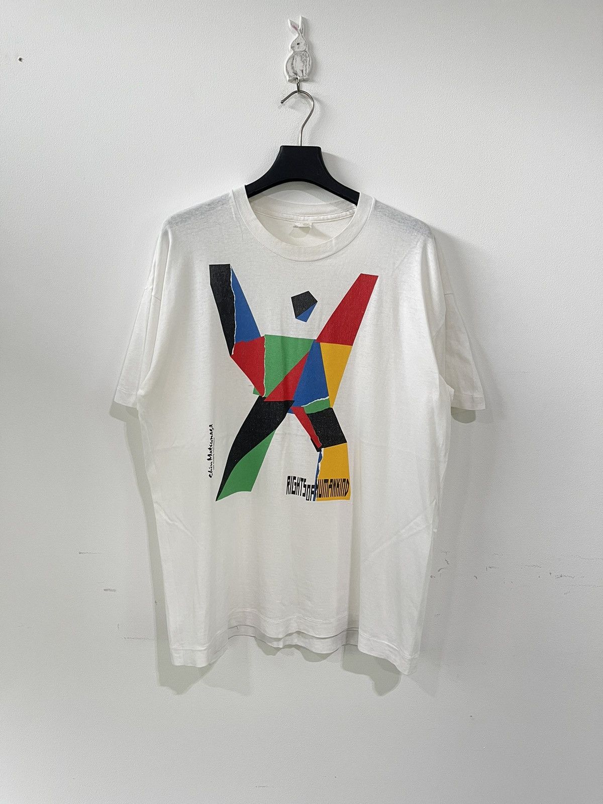 Vintage Vintage 90s amnesty international by Shin Matsunaga t shirt Size US XL / EU 56 / 4 - 2 Thumbnail