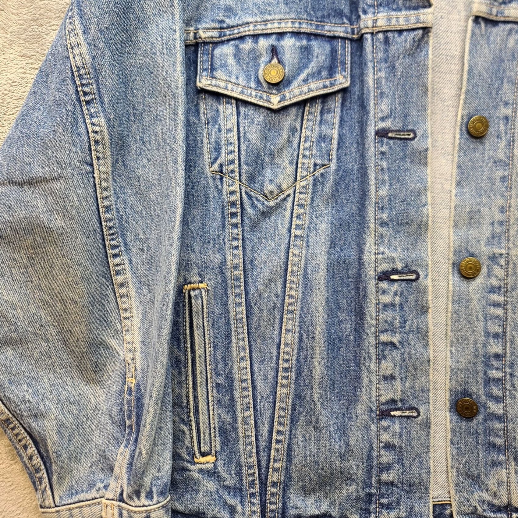 Levi's VINTAGE Levi's Trucker Jacket Womens M Levi's Regular Denim Blue 80s Lll Jacket Womens Size 32" / US 10 / IT 46 - 5 Thumbnail