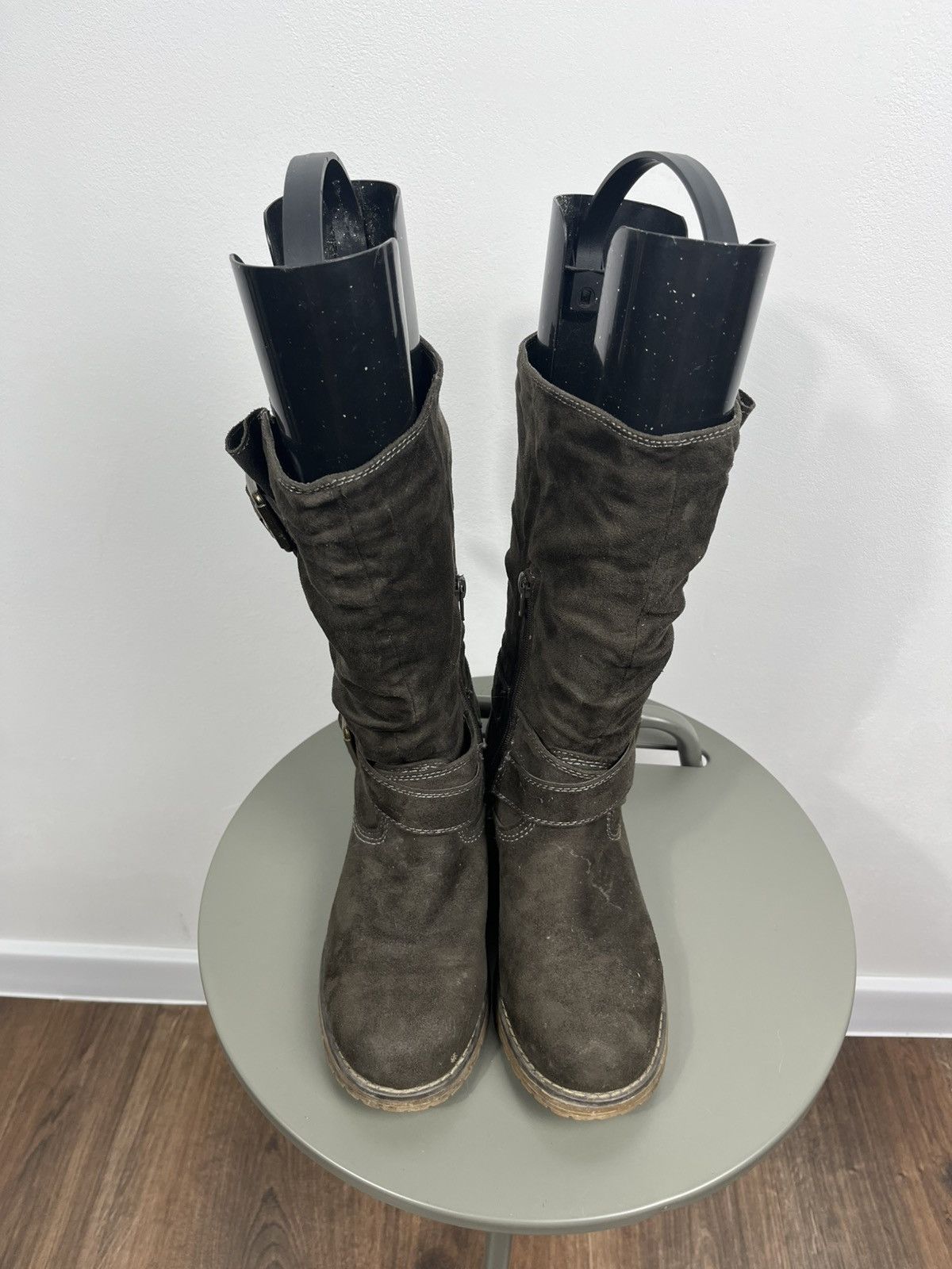 Other Graceland Women Brown Biker Mid Calf Boots Buckle Zip EU 38 Size US 7 / IT 37 - 3 Thumbnail