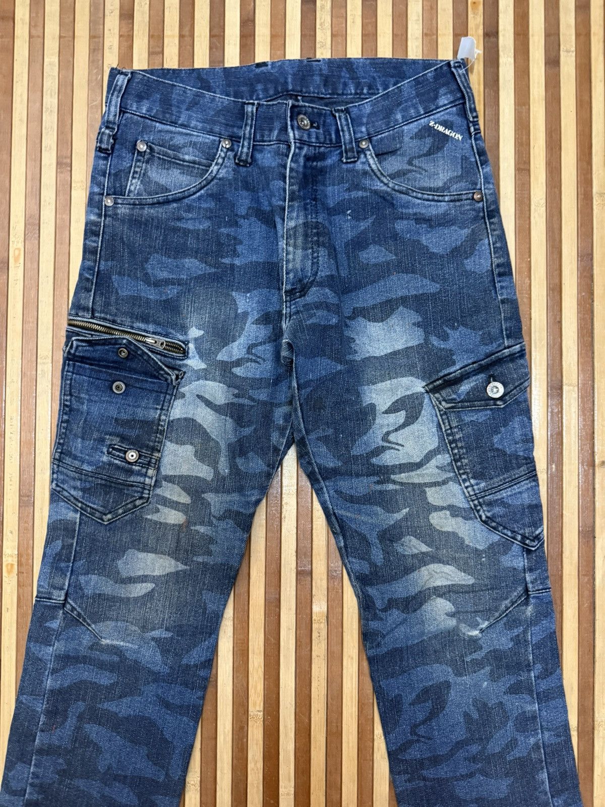 Japanese Brand Vintage Z-DRAGON Denim Cargo Pants 8 Pockets / Streetwear Size US 29 - 2 Thumbnail