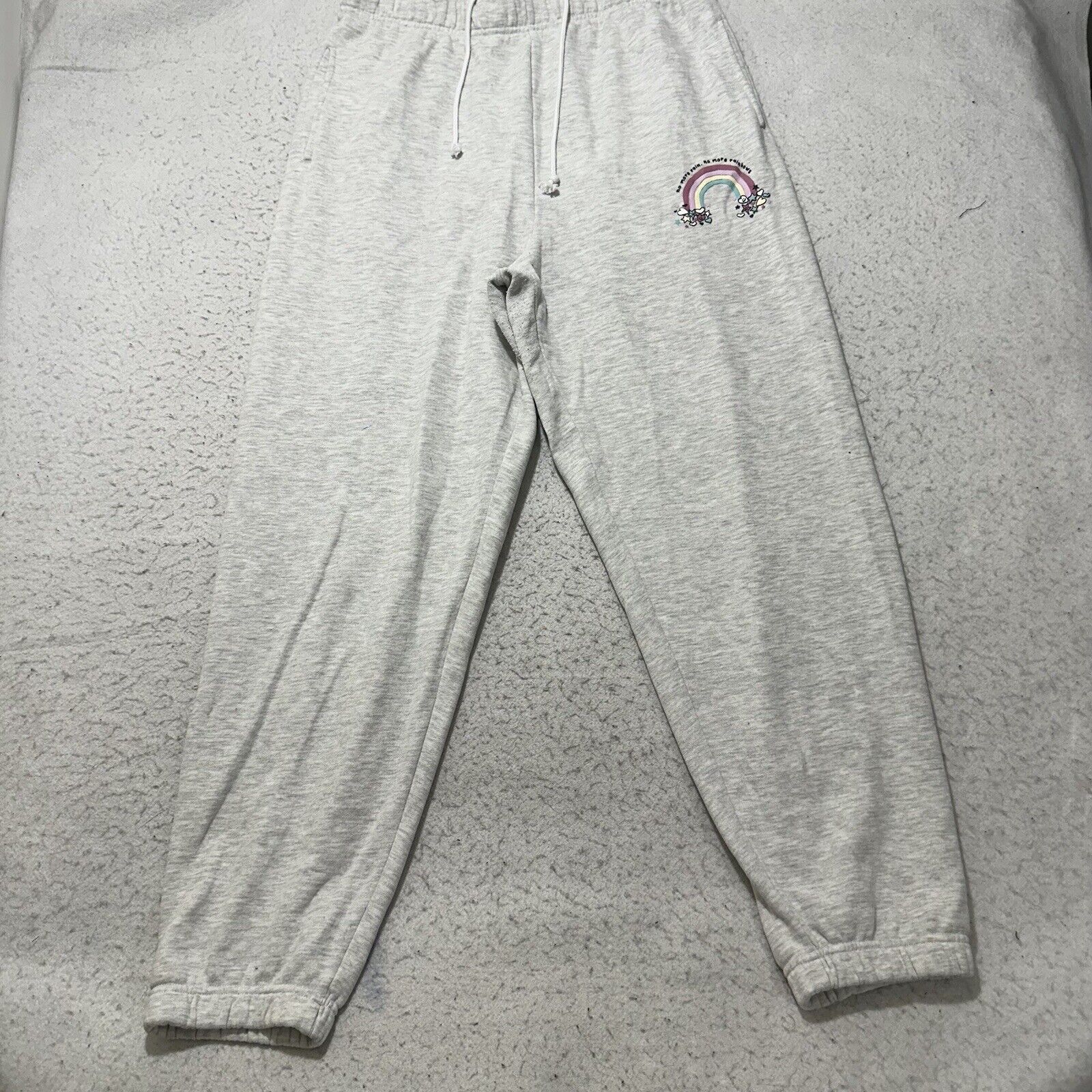 Pacsun PacSun Medium Gray Sweatpants No More Rain No More Rainbows Size US 32 / EU 48 - 1 Thumbnail
