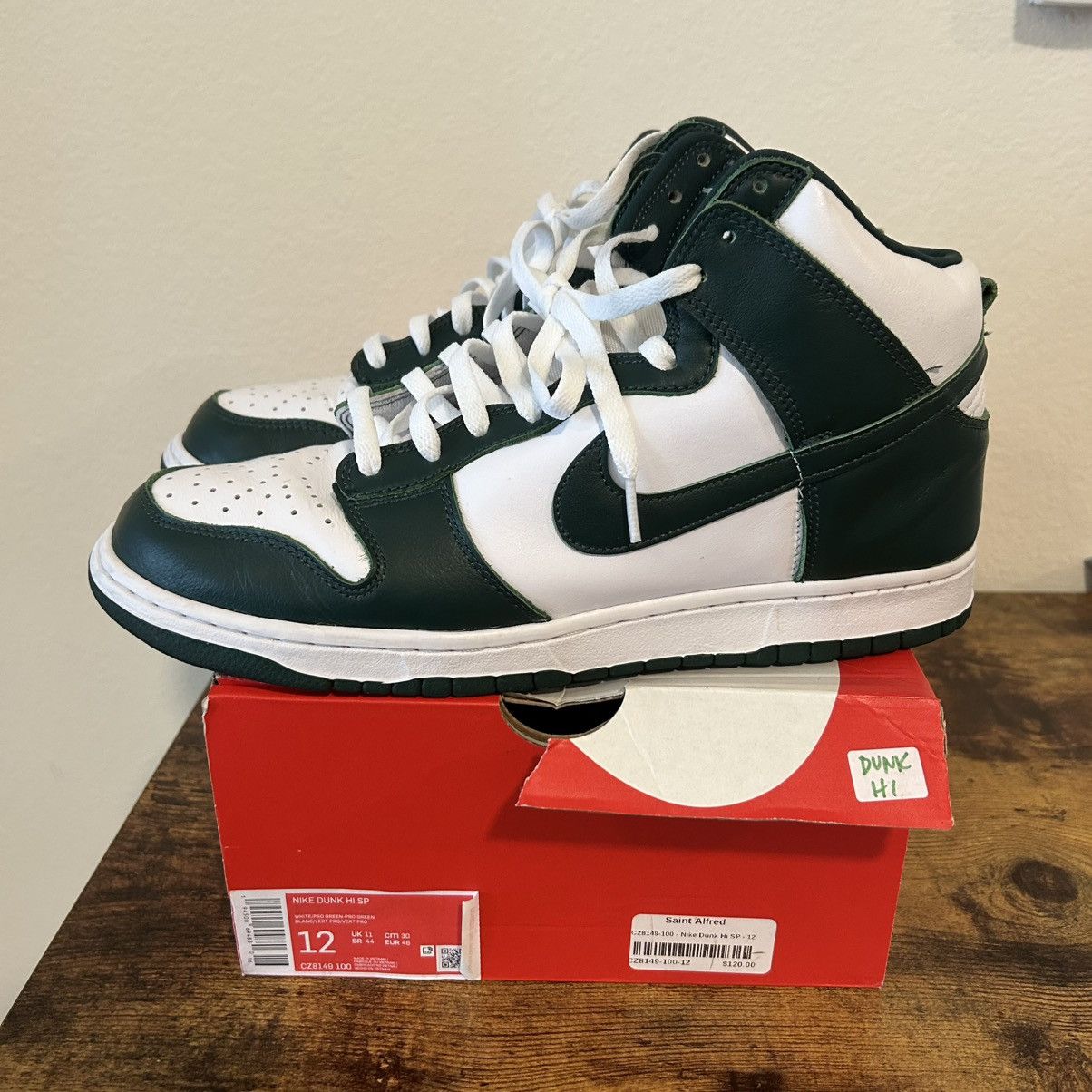 Nike Nile Dunk Hi SP High - NCAA Michigan Spartan Green Size US 12 / EU 45 - 1 Thumbnail
