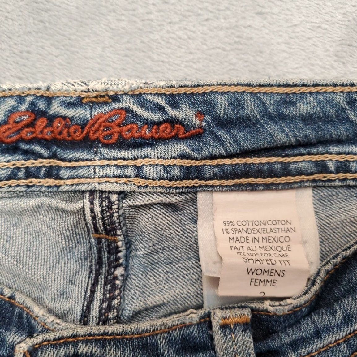 Eddie Bauer VINTAGE Eddie Bauer Jeans Womens 2 Faded Blue Denim Bootcut Everyday Comfort Pants VTG Size 26" / US 2 / IT 38 - 4 Thumbnail