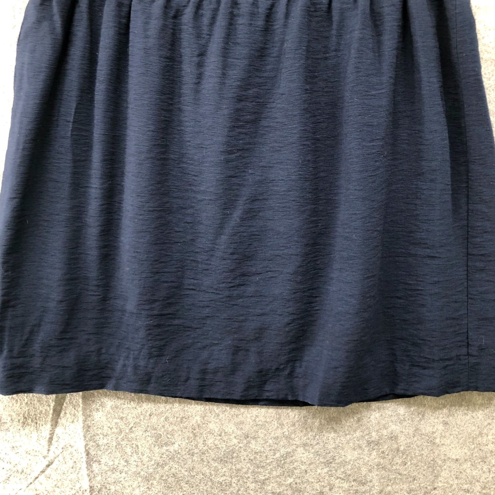 J.Crew VINTAGE J. Crew Mini Skirt Womens Size 10 Casual Formal Party Workwear Navy Blue Flowy Size 32" / US 10 / IT 46 - 4 Thumbnail