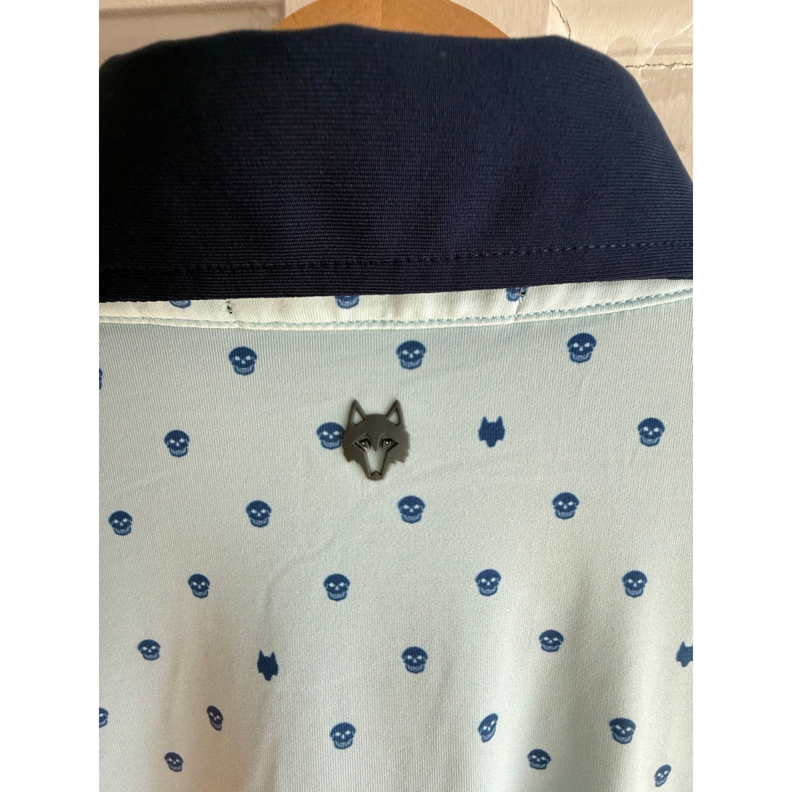 Grenson NWOT Greyson Voodoo Golf Polo - Blue - Small - Wolf & Skull Size US S / EU 44-46 / 1 - 5 Thumbnail