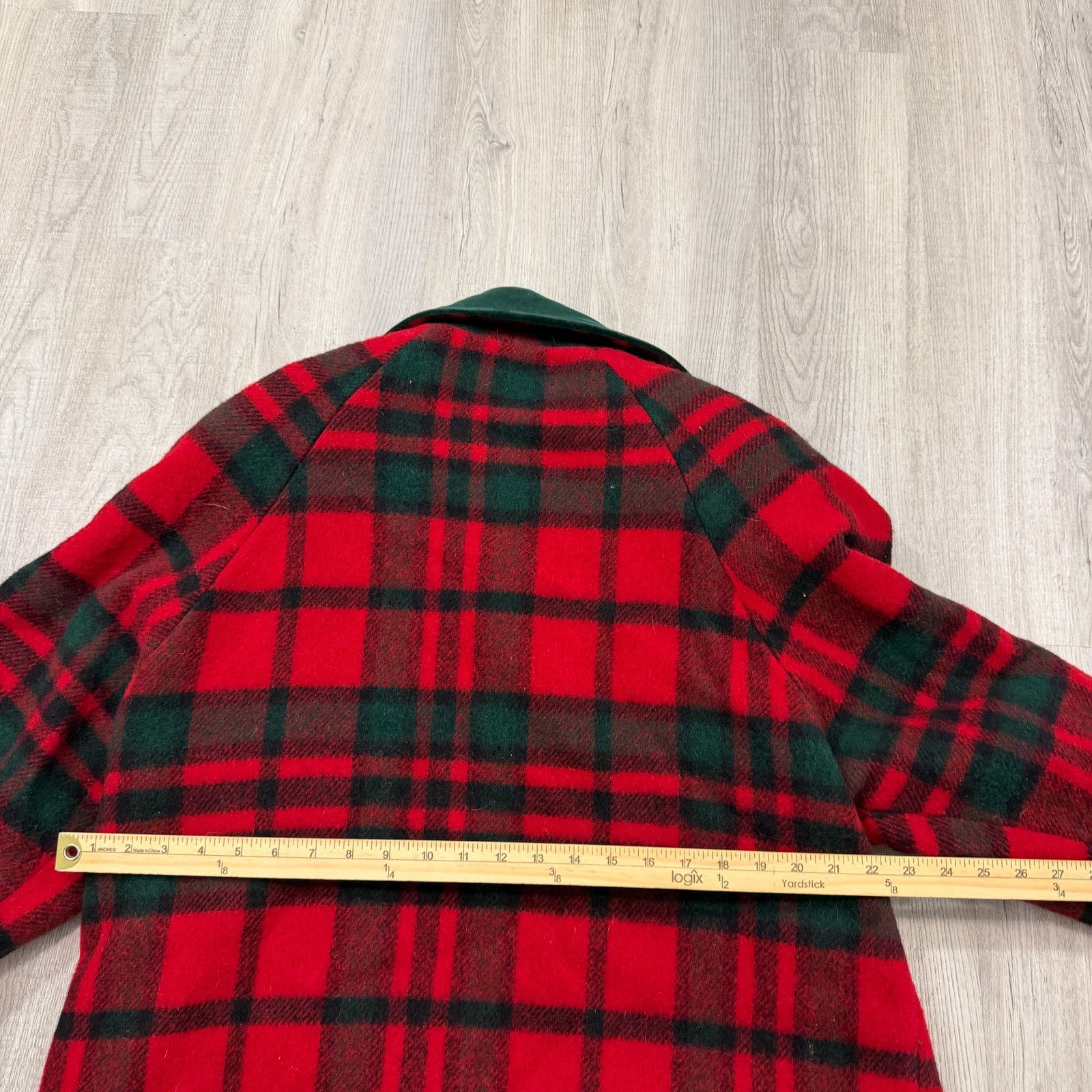 Vintage Vintage Jacobsons Wool Down Coat Red Green Tartan Plaid Size L / US 10 / IT 46 - 9 Thumbnail
