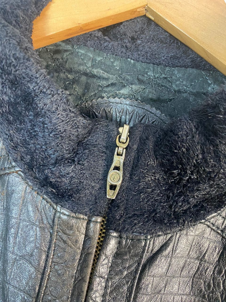 Designer × Torras Unisex🔥Torras wool/leather printed zipper jacket Size US M / EU 48-50 / 2 - 7 Thumbnail