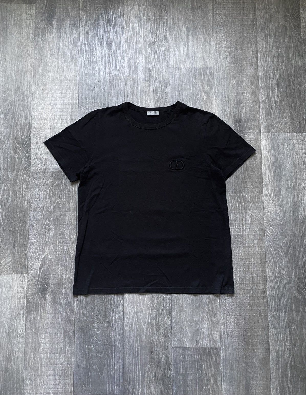 Dior Christian Dior Embroidered CD Icon Logo Black Cotton T-shirt Size US L / EU 52-54 / 3 - 5 Thumbnail