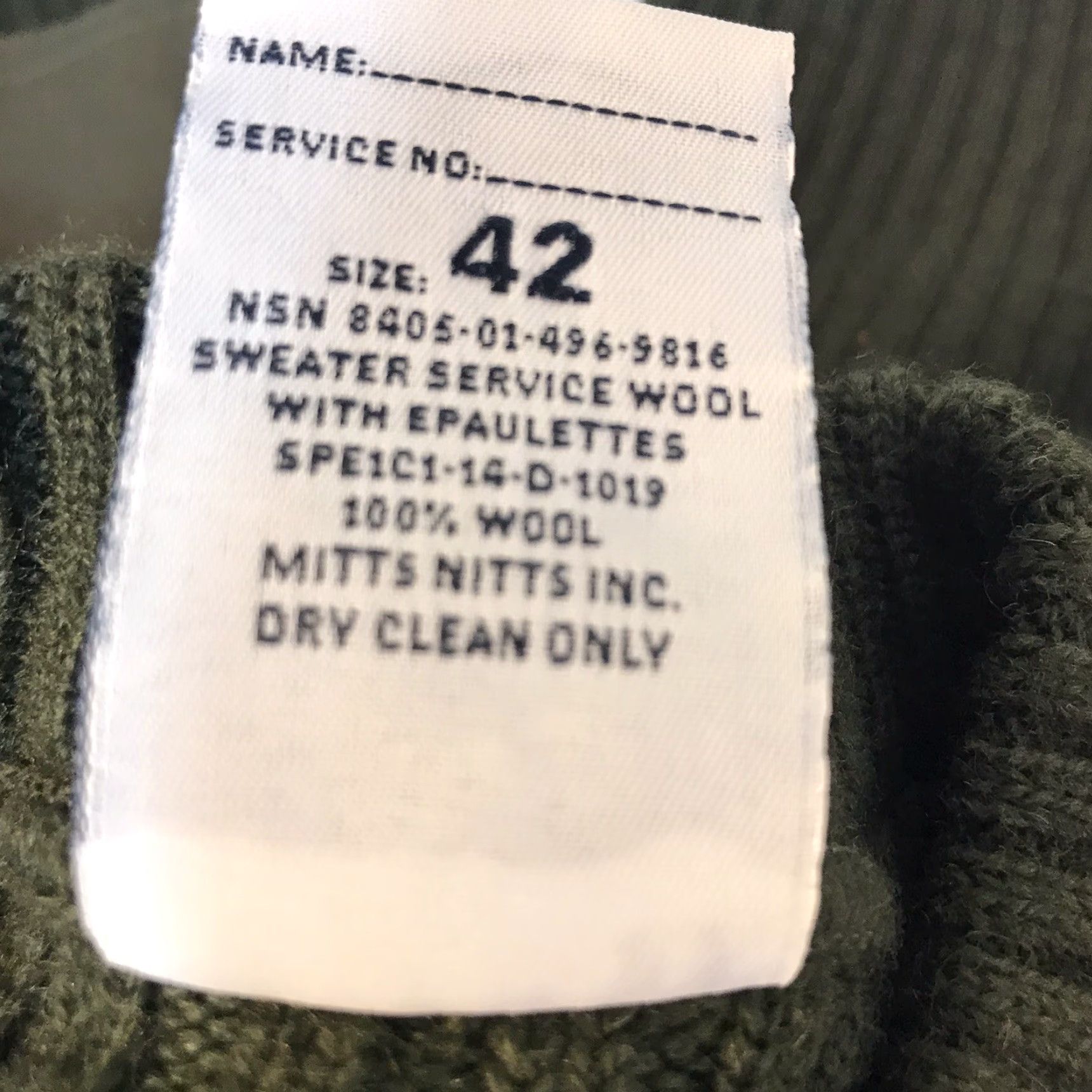 Vintage Defense Logistics Agency Wool Sweater Pullover Mens Large Green Heavyweight Casual Classic Size US L / EU 52-54 / 3 - 4 Thumbnail