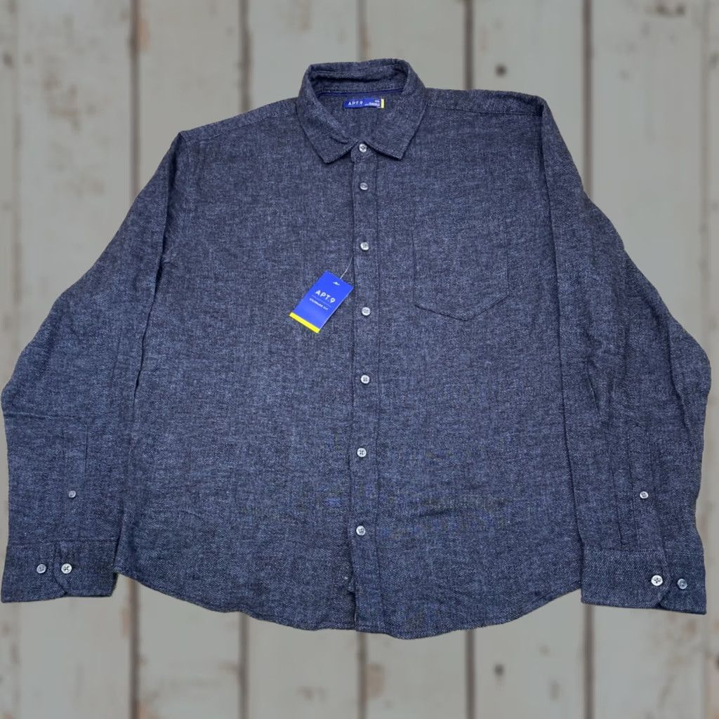 Apt. 9 Apt.9 Shirt Long Sleeve Men's 2XL Blue Solid Button-Down Collared Casual Travel Regular Fit Shirt Mens Size US XXL / EU 58 / 5 - 1 Thumbnail