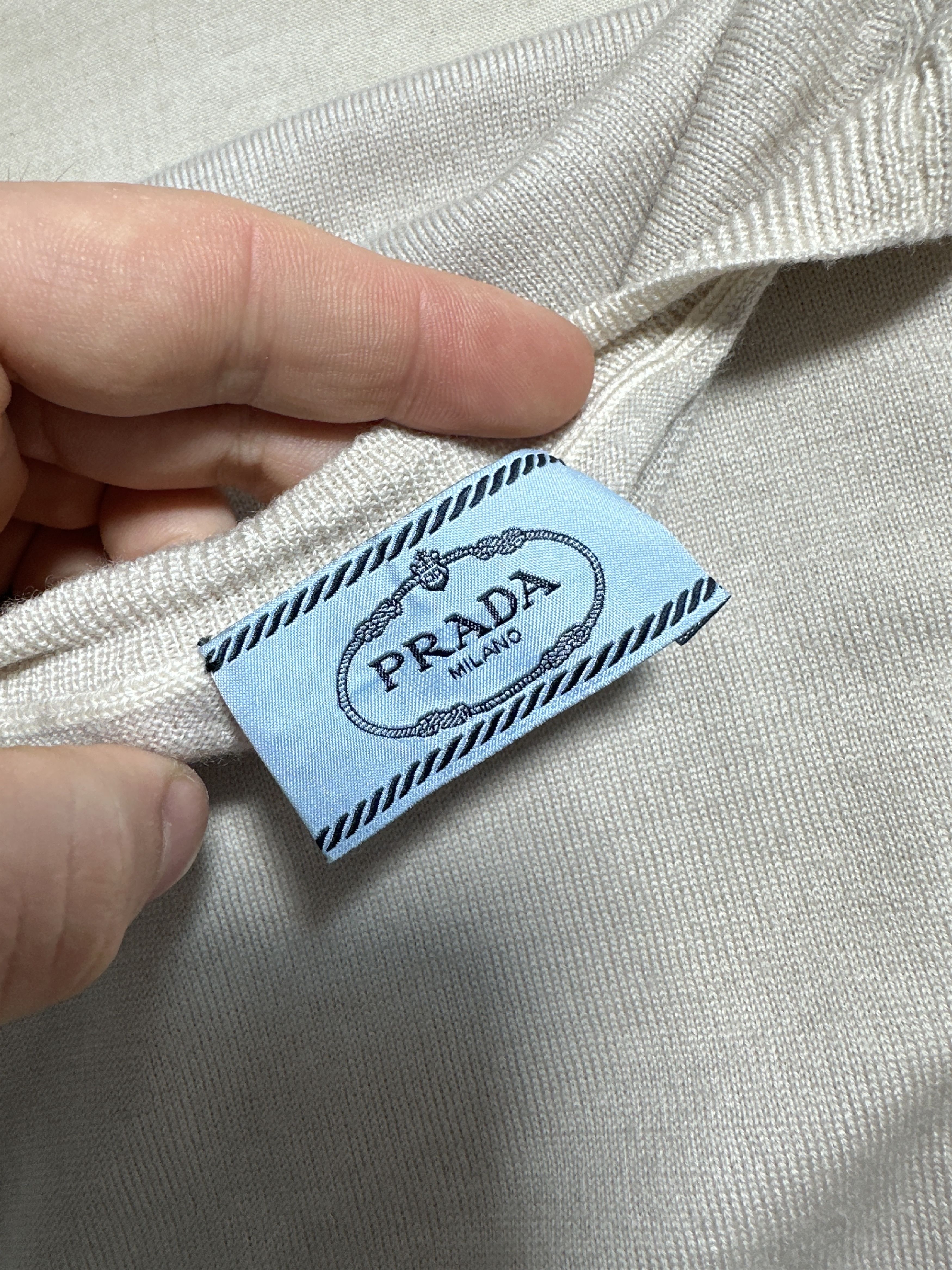 Prada Prada 100% Wool Fine Knit Sweater Structured Size 38 Size XS / US 0-2 / IT 36-38 - 3 Thumbnail