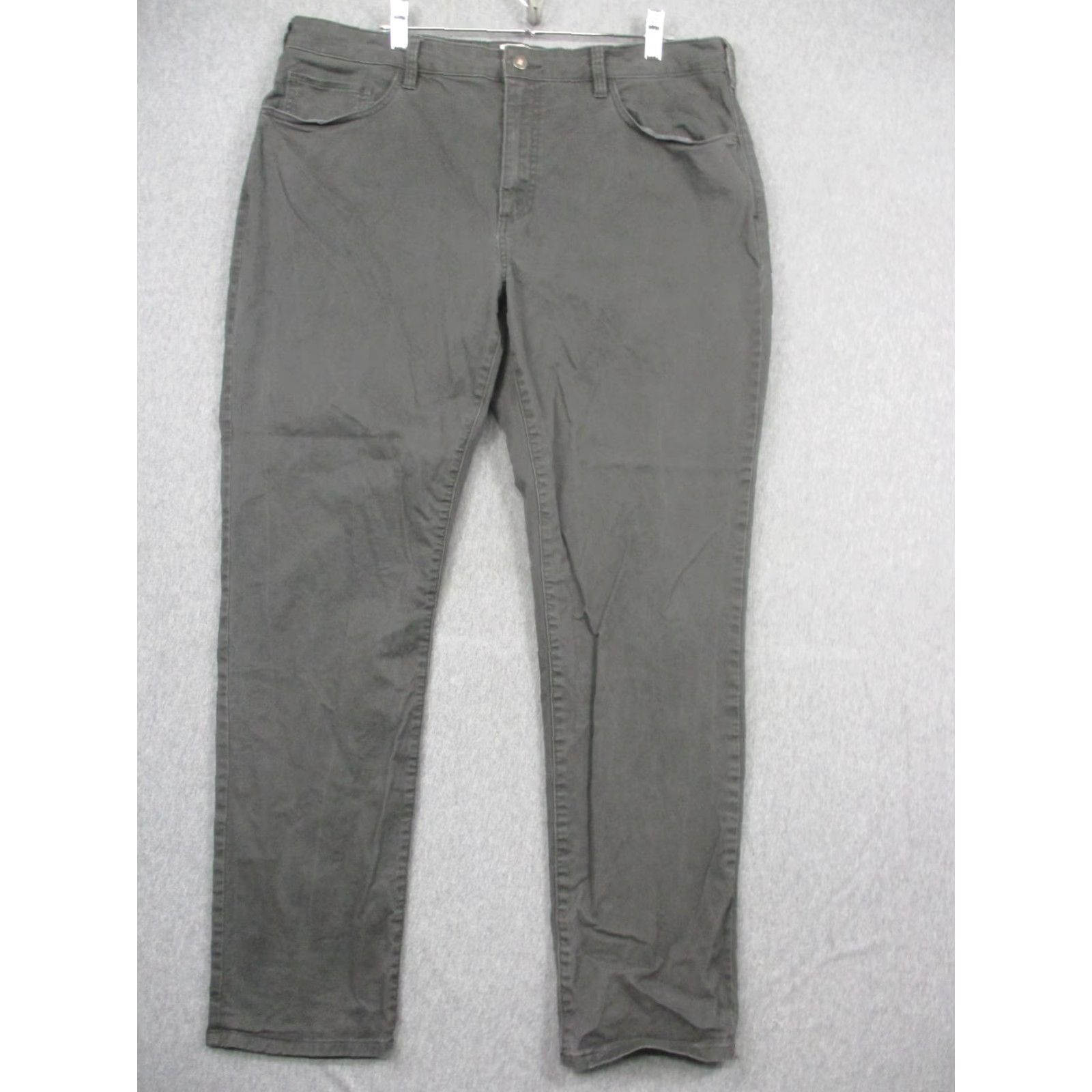 Flint And Tinder Flint and Tinder Pants Mens 38 Waist 33 Inseam Gray Athletic Tapered Fit 5 Pocket Stretch Chino Size US 38 / EU 54 - 2 Thumbnail