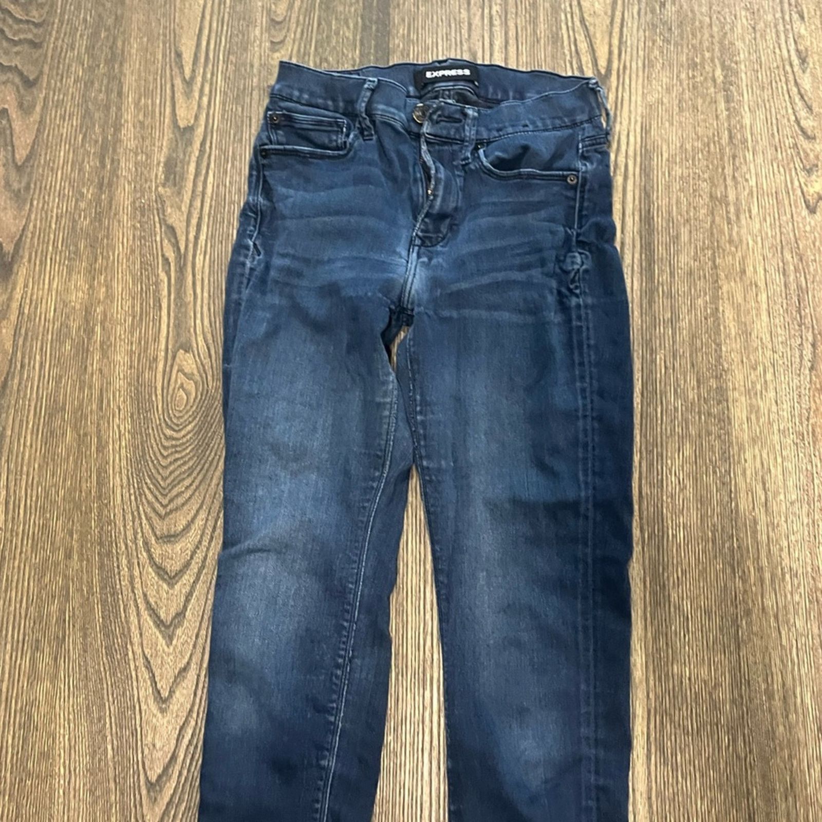 Express Express Legging Jeans Mid-Rise Supersoft Stretch Blue Siz 4L Size 27" / US 4 / IT 40 - 3 Thumbnail