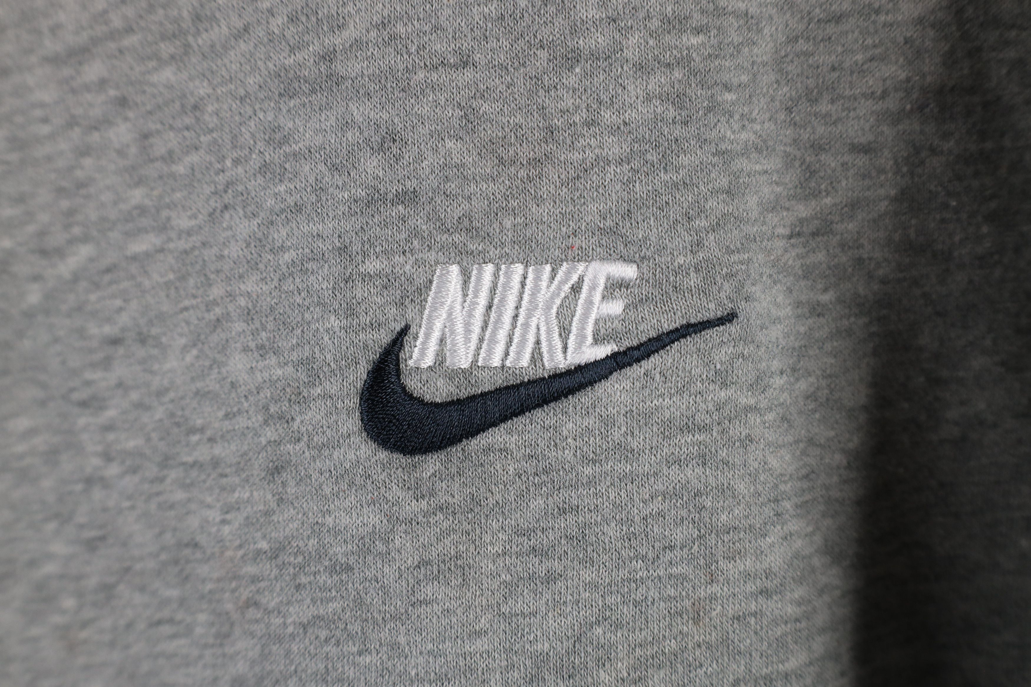 Nike × Vintage Vintage Nike Mini Swoosh Crewneck Sweatshirt Heather Gray Size US L / EU 52-54 / 3 - 4 Thumbnail
