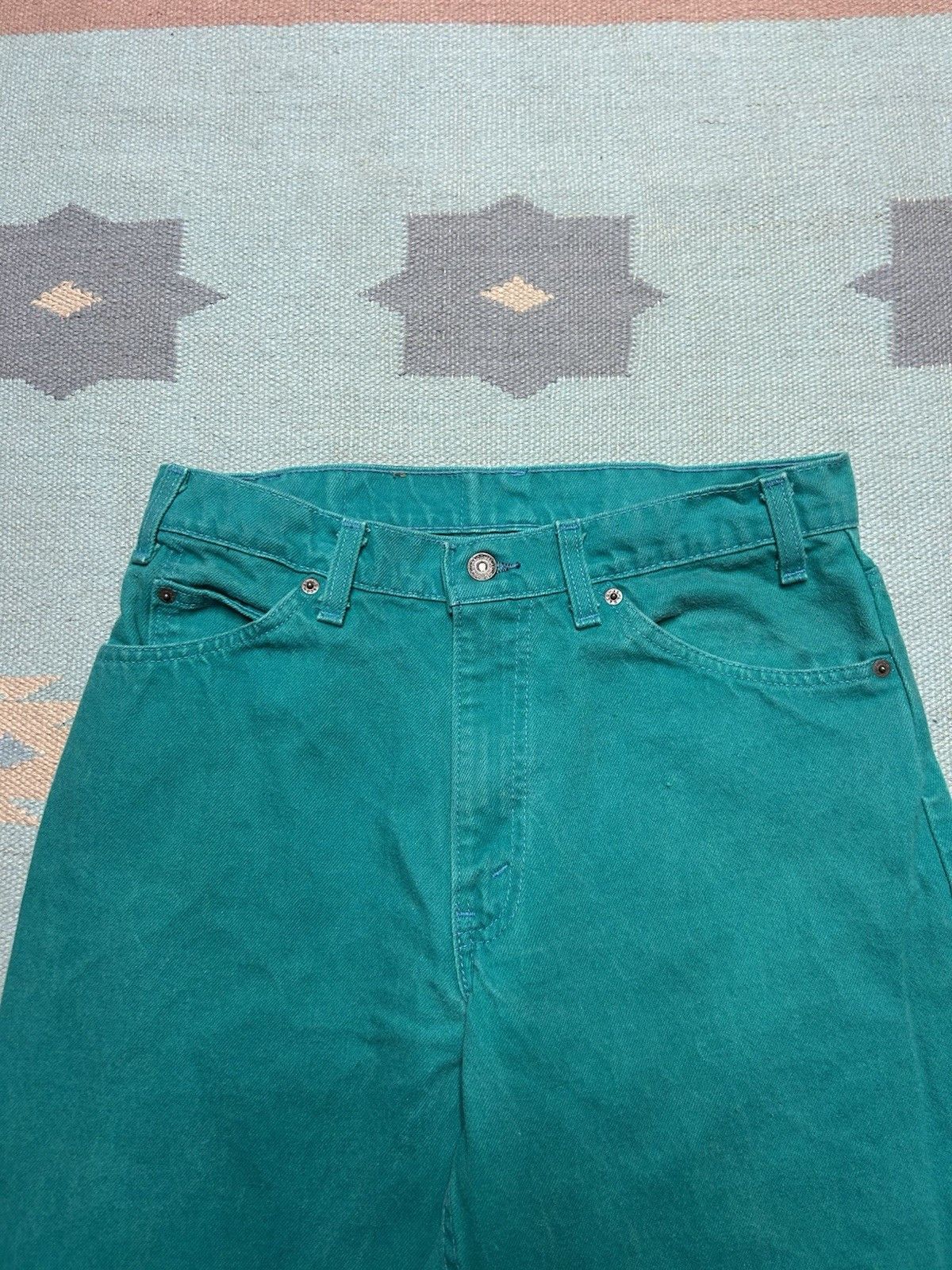 Vintage Vintage 90s Levi’s 560 jeans turquoise teal skater USA 31x29 Size US 31 - 8 Thumbnail