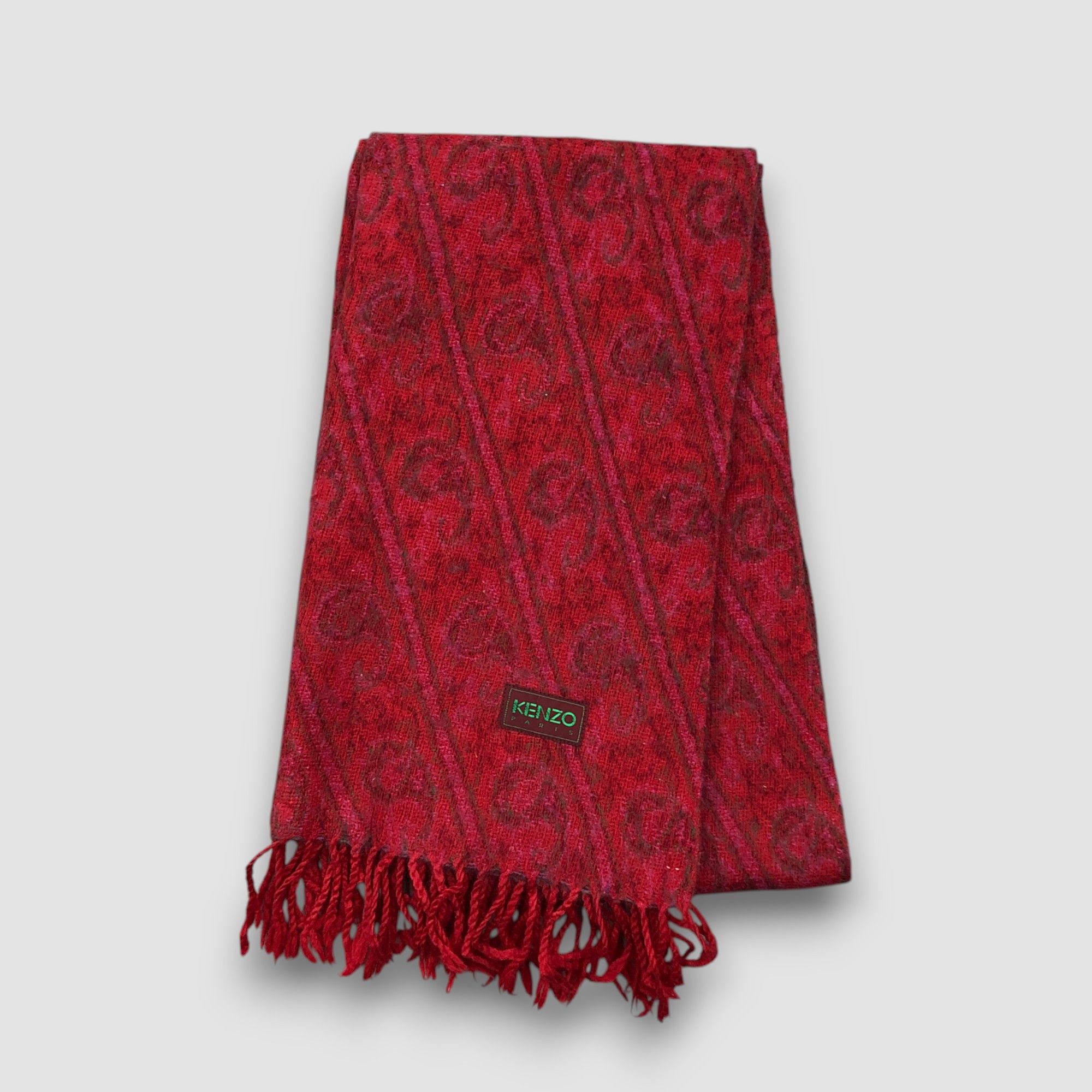 Kenzo Vintage 90s Kenzo Scarf Muffler Wool Cashmere Scarves Size ONE SIZE - 3 Thumbnail