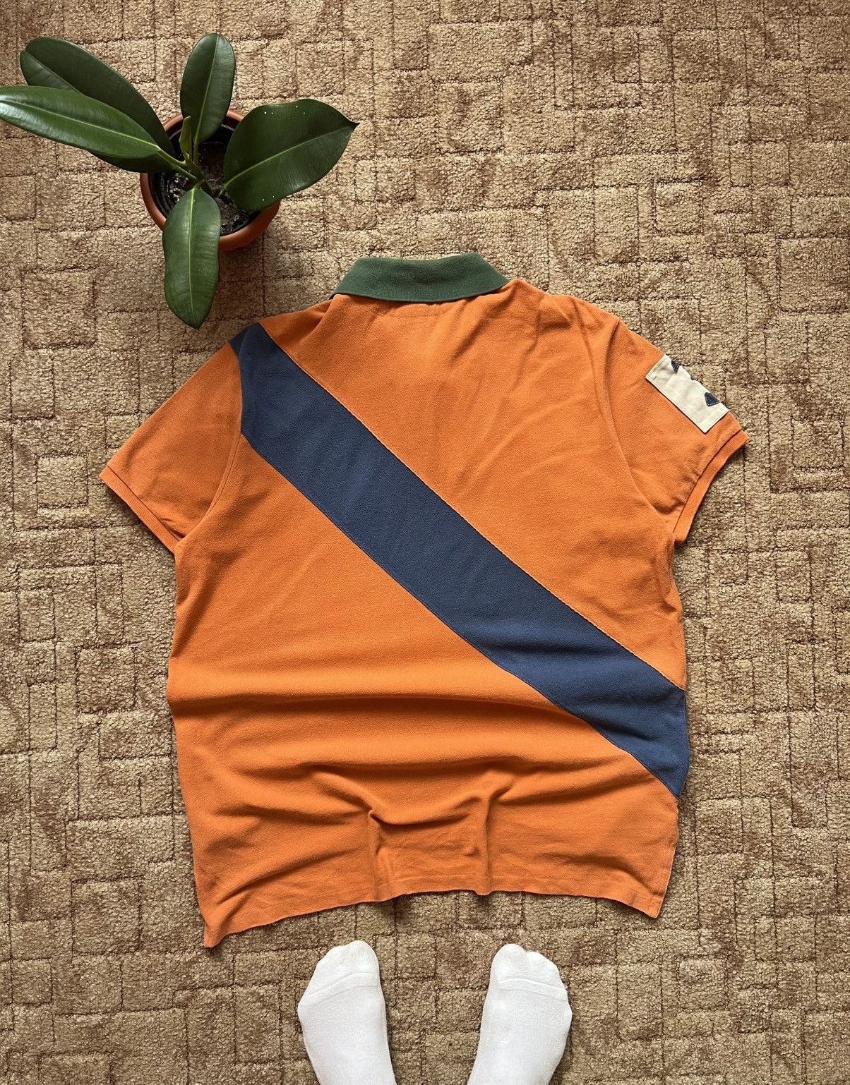 Polo Ralph Lauren Vintage Polo Ralph Lauren #3 Big Logo Orange Tee Chief Kief Size US XL / EU 56 / 4 - 4 Thumbnail