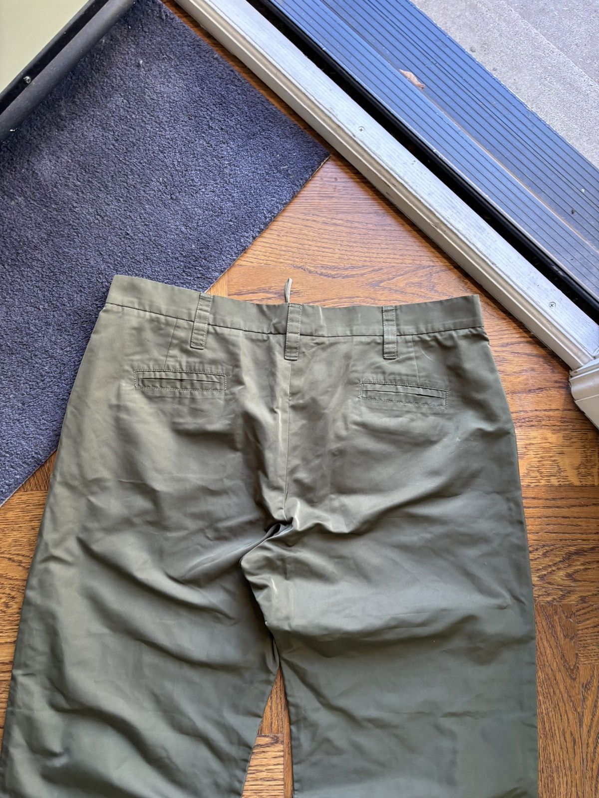 Jil Sander × Vintage Jil Sander Silk Pants Vintage Trousers Army Green Prada Y2K Size 35" - 15 Thumbnail