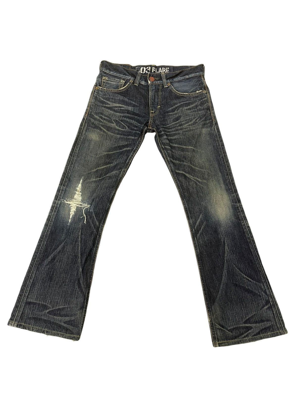 Flare Jeans Edwin Faded Distress Clawmark Boot Cut 3🟦