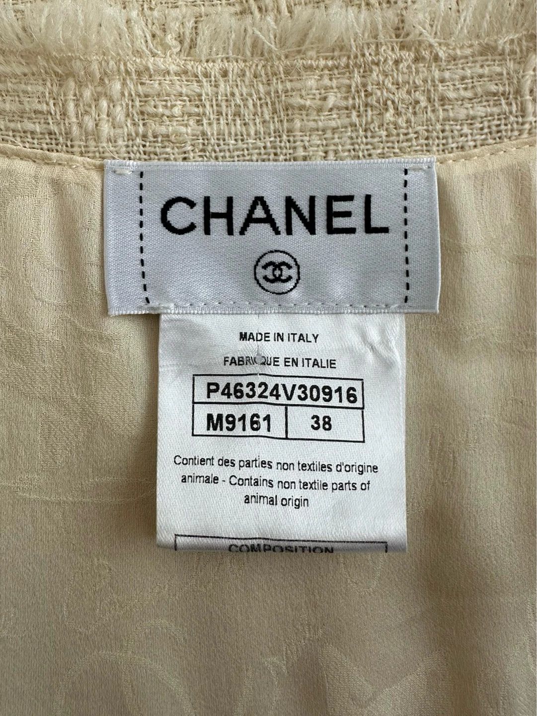Chanel Chanel Women's Cream Tweed Wool Silk Fringe Vest Size S / US 4 / IT 40 - 9 Thumbnail