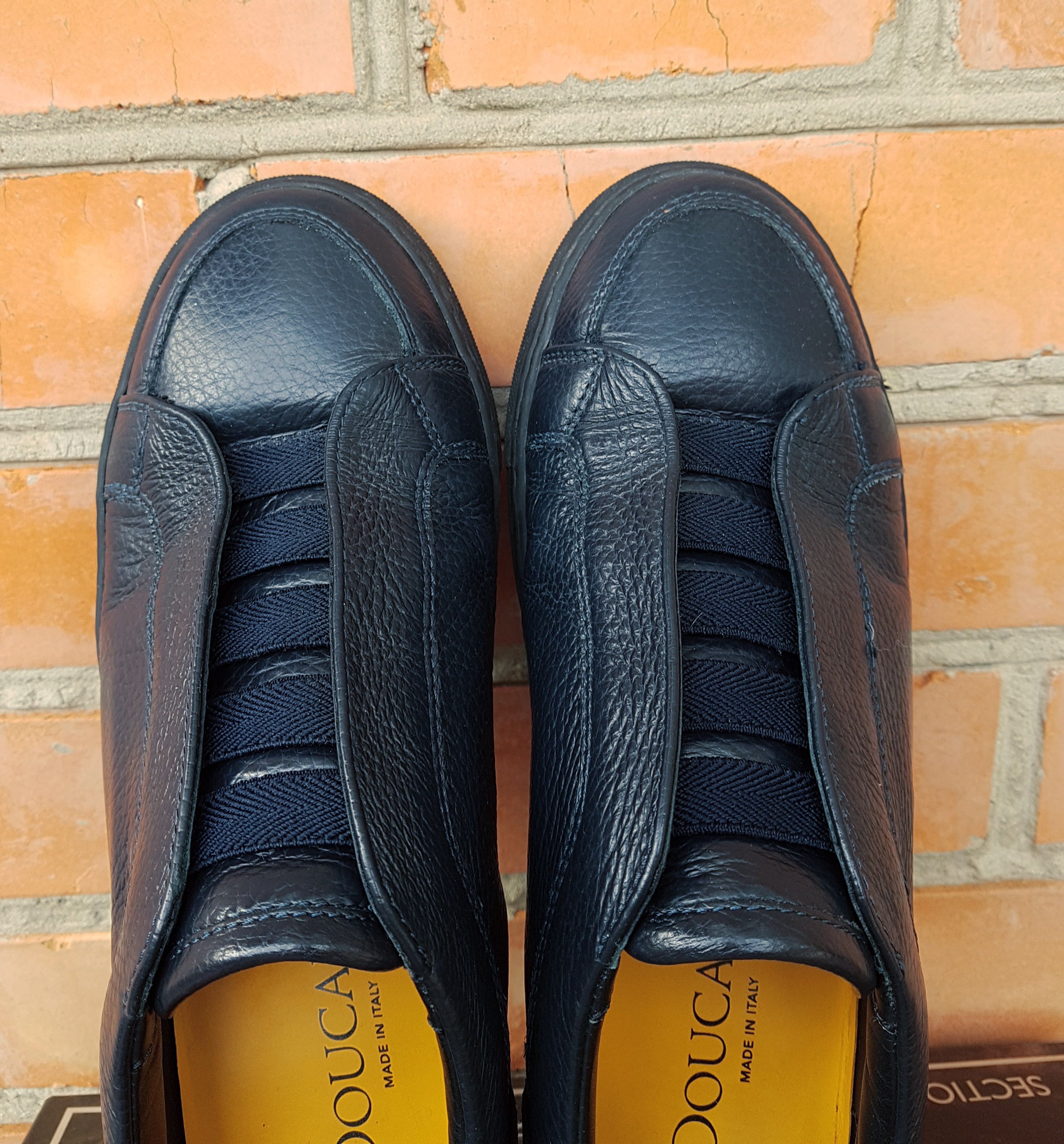 Doucal's Doucal's Leather Roger Blue Sneakers Slip-on sz 40 Size US 7.5 / EU 40-41 - 8 Thumbnail