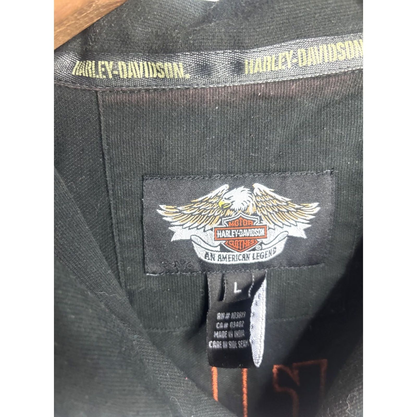 Harley Davidson Harley-Davidson Shirt Mens Large Black White Embroidered Button Front Biker Size US L / EU 52-54 / 3 - 5 Thumbnail