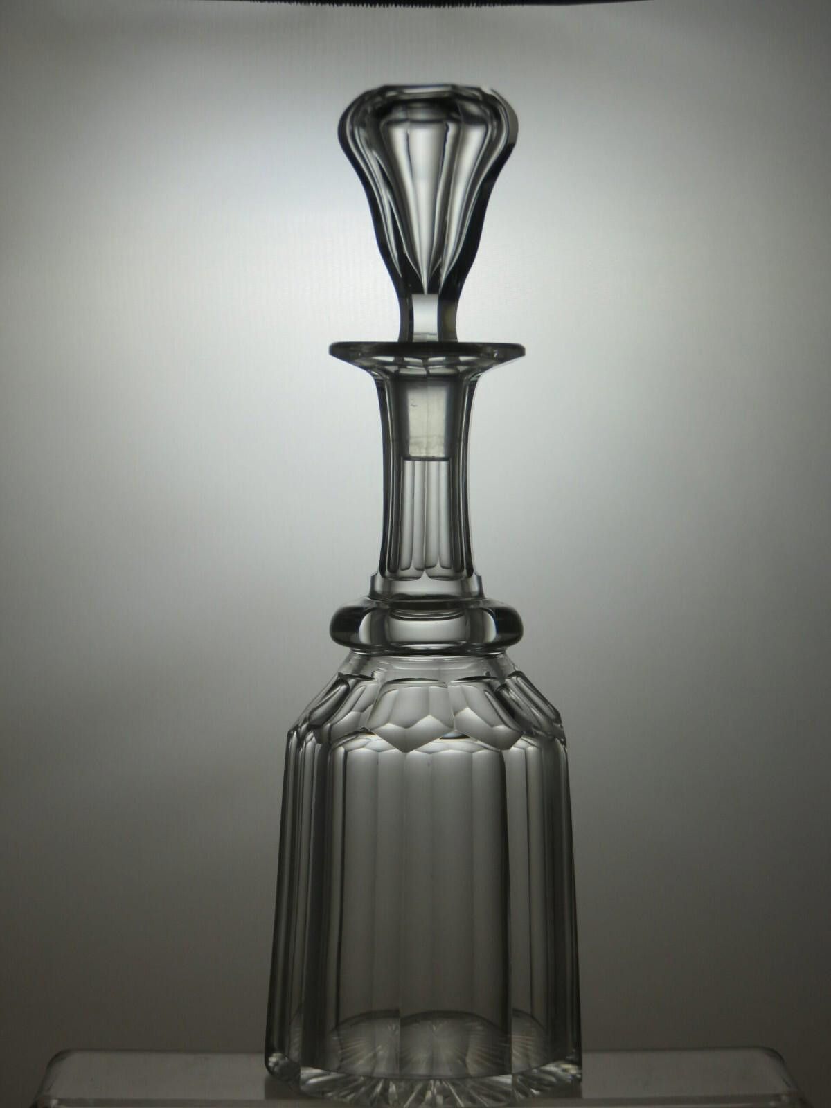 The Unbranded Brand Antique Victorian Pillar Molded Blown Flint Glass Decanter Size ONE SIZE - 3 Thumbnail