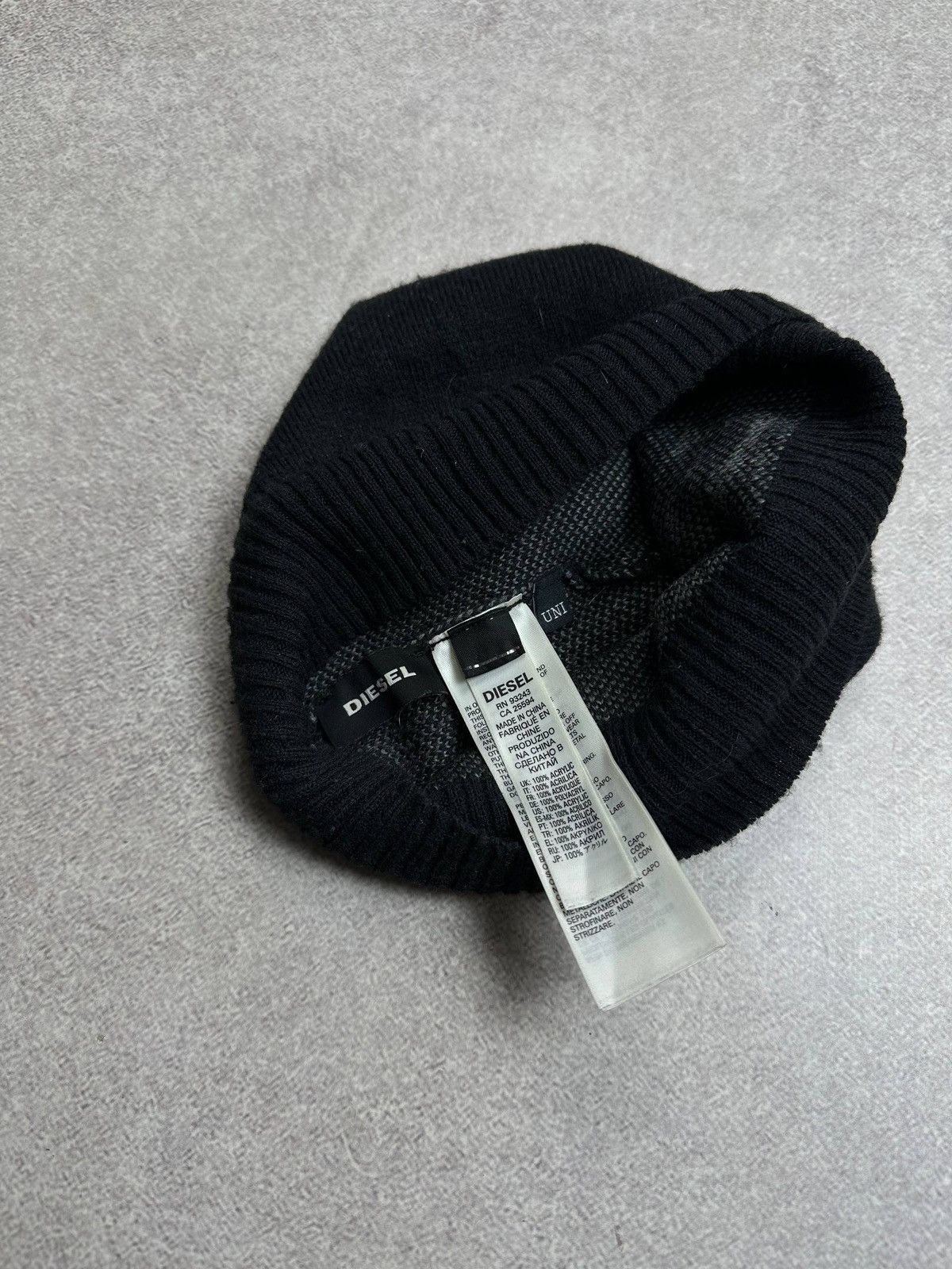 Diesel Vintage Diesel Big Logo Y2K Beanie Hat Grunge Affliction Vib Size ONE SIZE - 4 Thumbnail