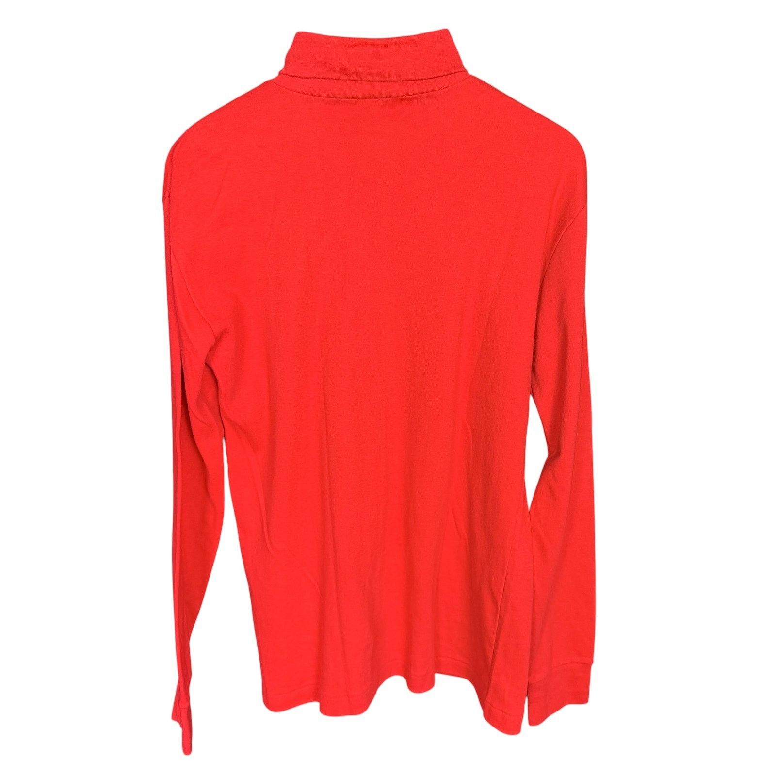 Meister Vintage 80s Meister Men's L Red LS Cotton Turtleneck Shirt Size US L / EU 52-54 / 3 - 2 Thumbnail