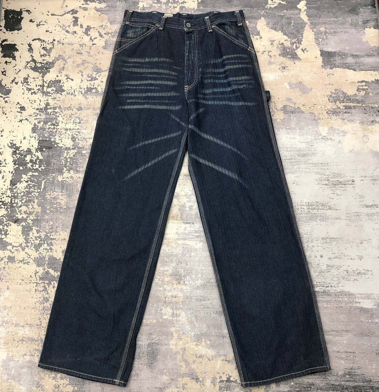 Vintage P54 VTG SALTY DOG x UNION MADE BAGGY CARPENTER JEANS Size US 31 - 2 Thumbnail