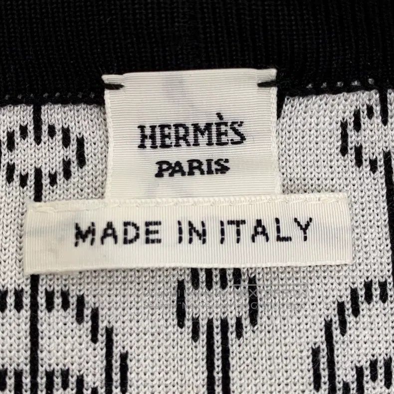 Hermes Hermes Black Pig Nose Embroidered All-Over Print V-Neck Lo Size XXS / US 00 / IT 34 - 7 Thumbnail