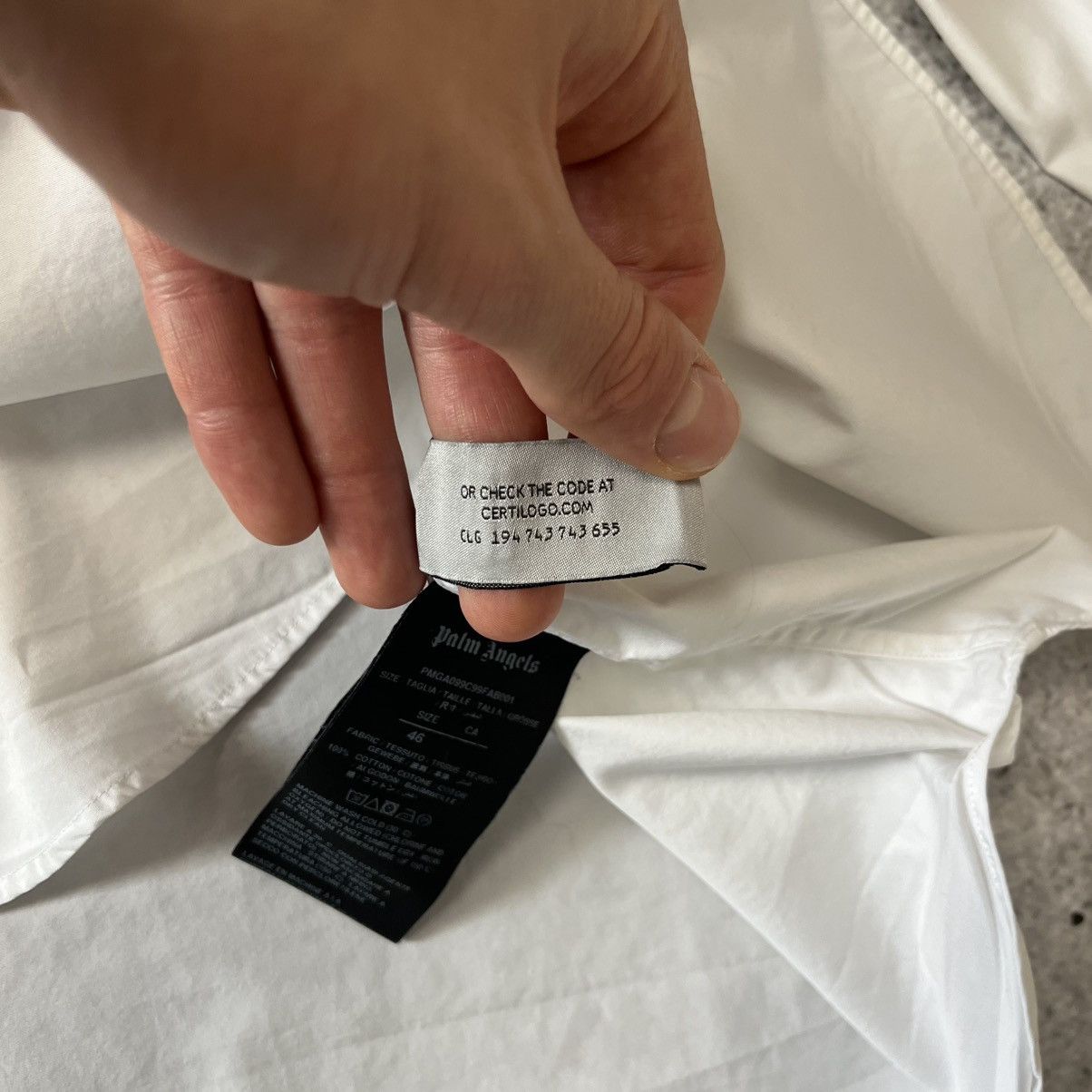 Palm Angels Palm Angels white button up shirt 46 S streetwear style Size US S / EU 44-46 / 1 - 12 Thumbnail