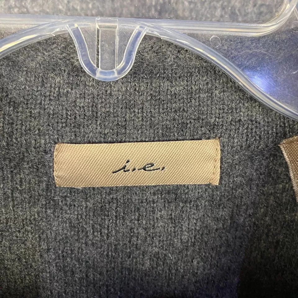 Other I.E. Sweater Women's XL 100% Wool Full Zip Gray Knit Size XL / US 12-14 / IT 48-50 - 3 Thumbnail