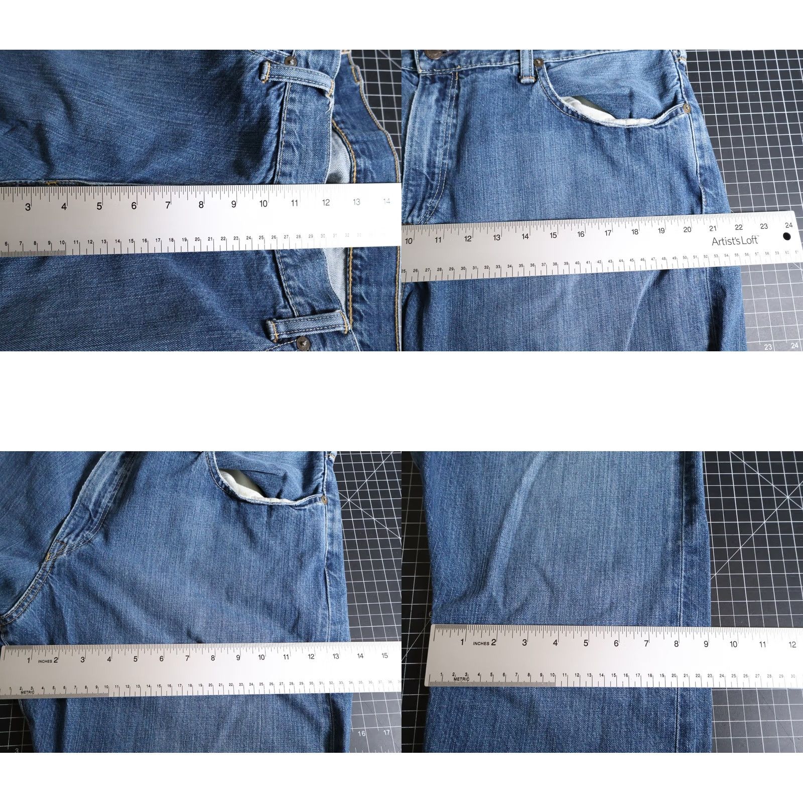 Polo Ralph Lauren VINTAGE Polo Ralph Lauren Jeans Men 38 x 25 Blue Denim Straight Leg 90s Hipster Retro Casual Mens Size US M / EU 48-50 / 2 - 8 Thumbnail