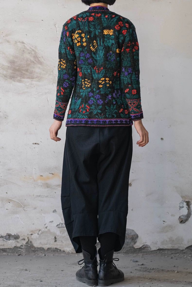 Kenzo KENZO Silk embroidered flowers knit sweater Size M / US 6-8 / IT 42-44 - 4 Thumbnail