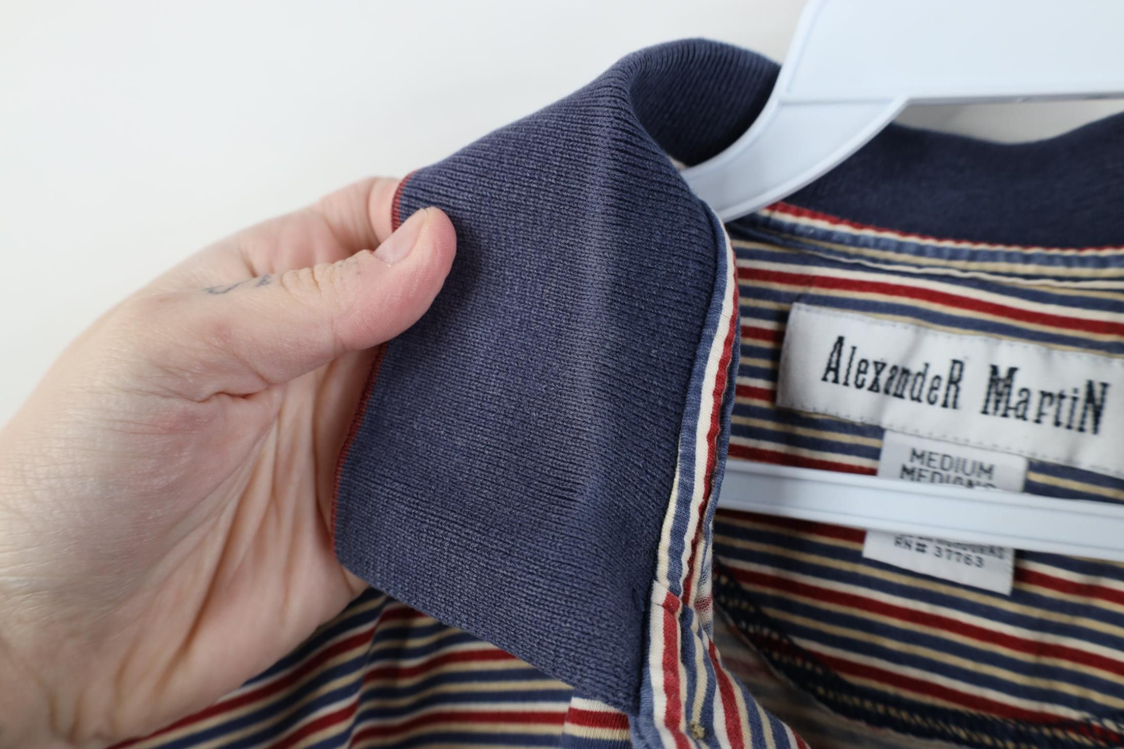Vintage Vintage 90s Streetwear Striped Knit Collared Golf Polo Shirt Size US M / EU 48-50 / 2 - 6 Thumbnail