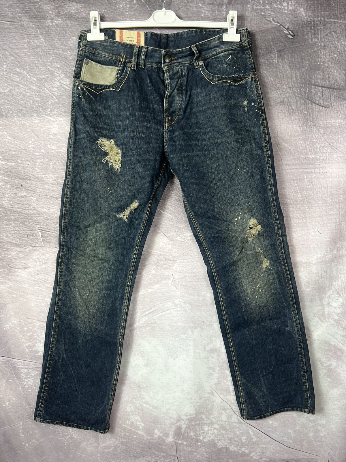 Chevignon Chevignon Jeans Leather pocket pants Size US 33 - 1 Thumbnail